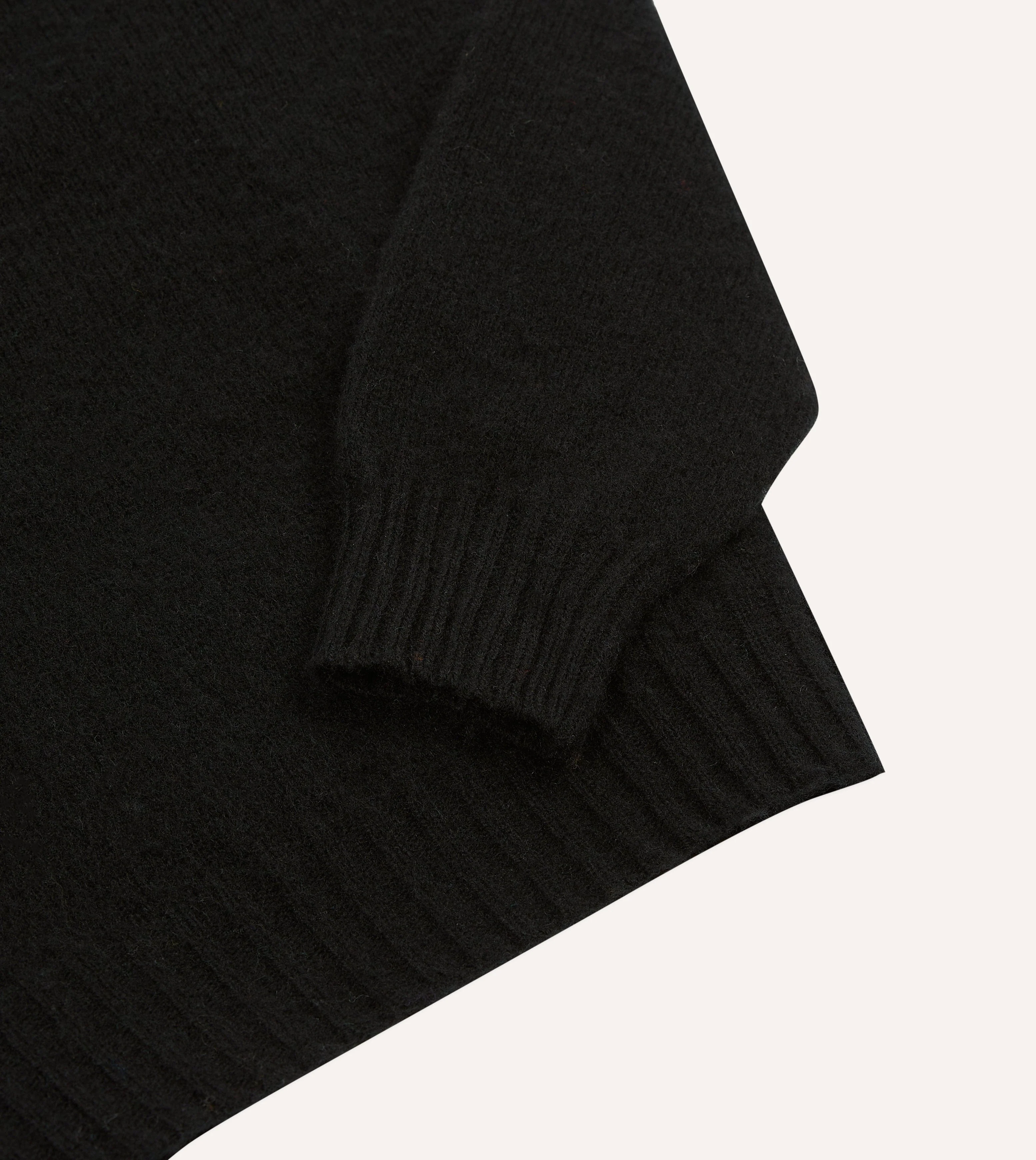 Black Brushed Shetland Crew Neck Jumper - Image 4