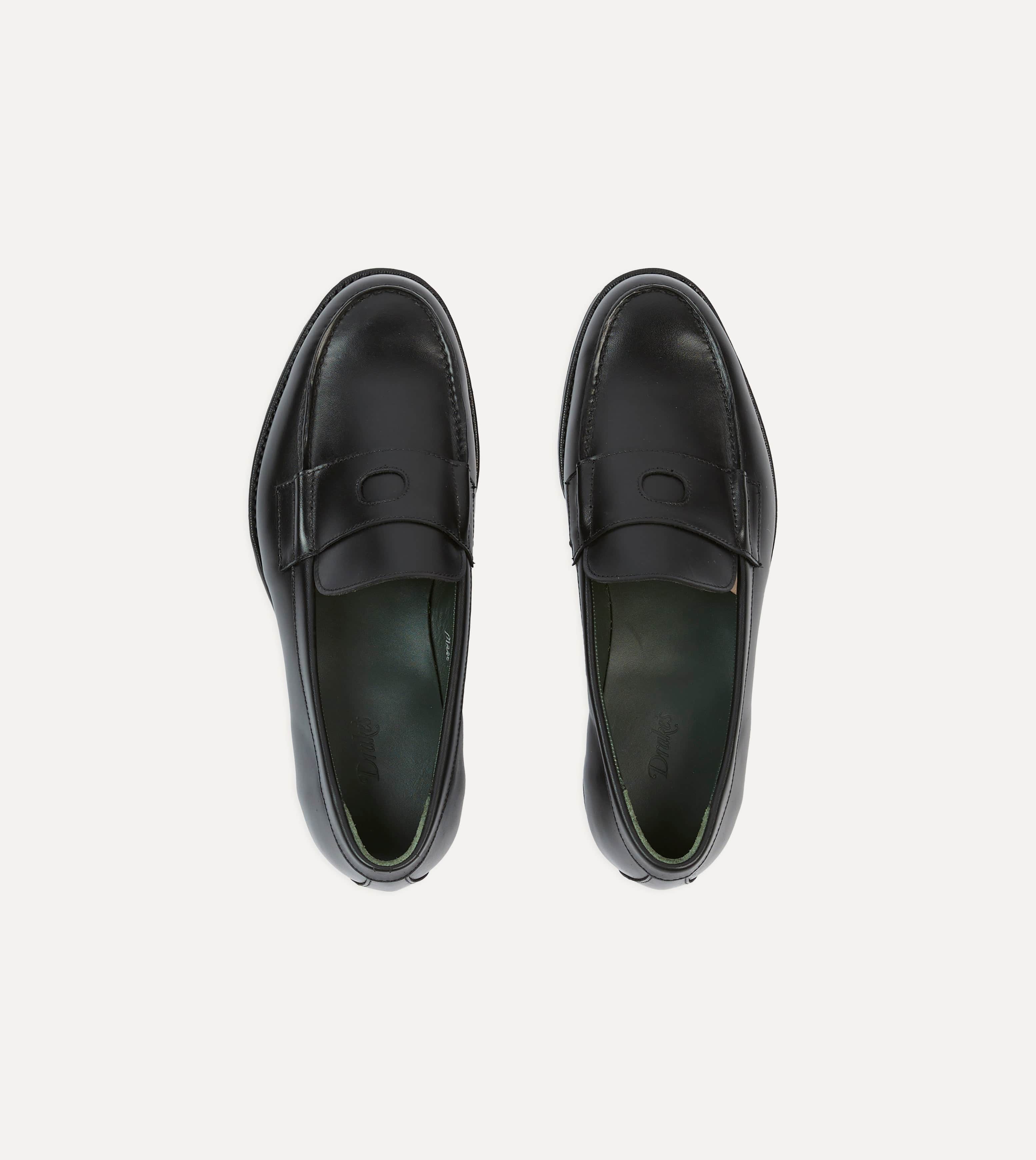 Black Calf Leather Charles Mk II Goodyear Welted Penny Loafer - Image 4