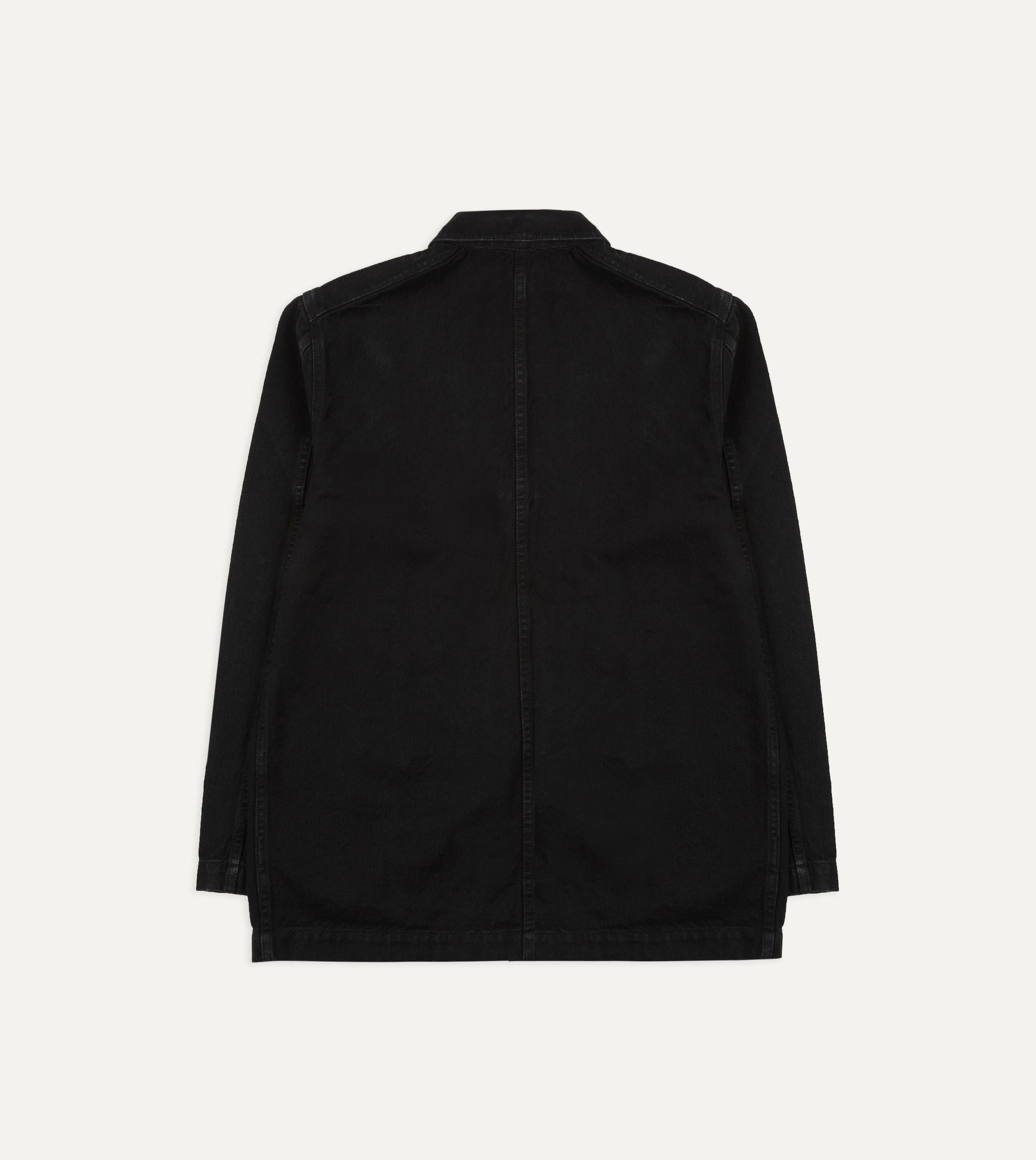 Black Selvedge Denim Five-Pocket Chore Jacket - Image 8