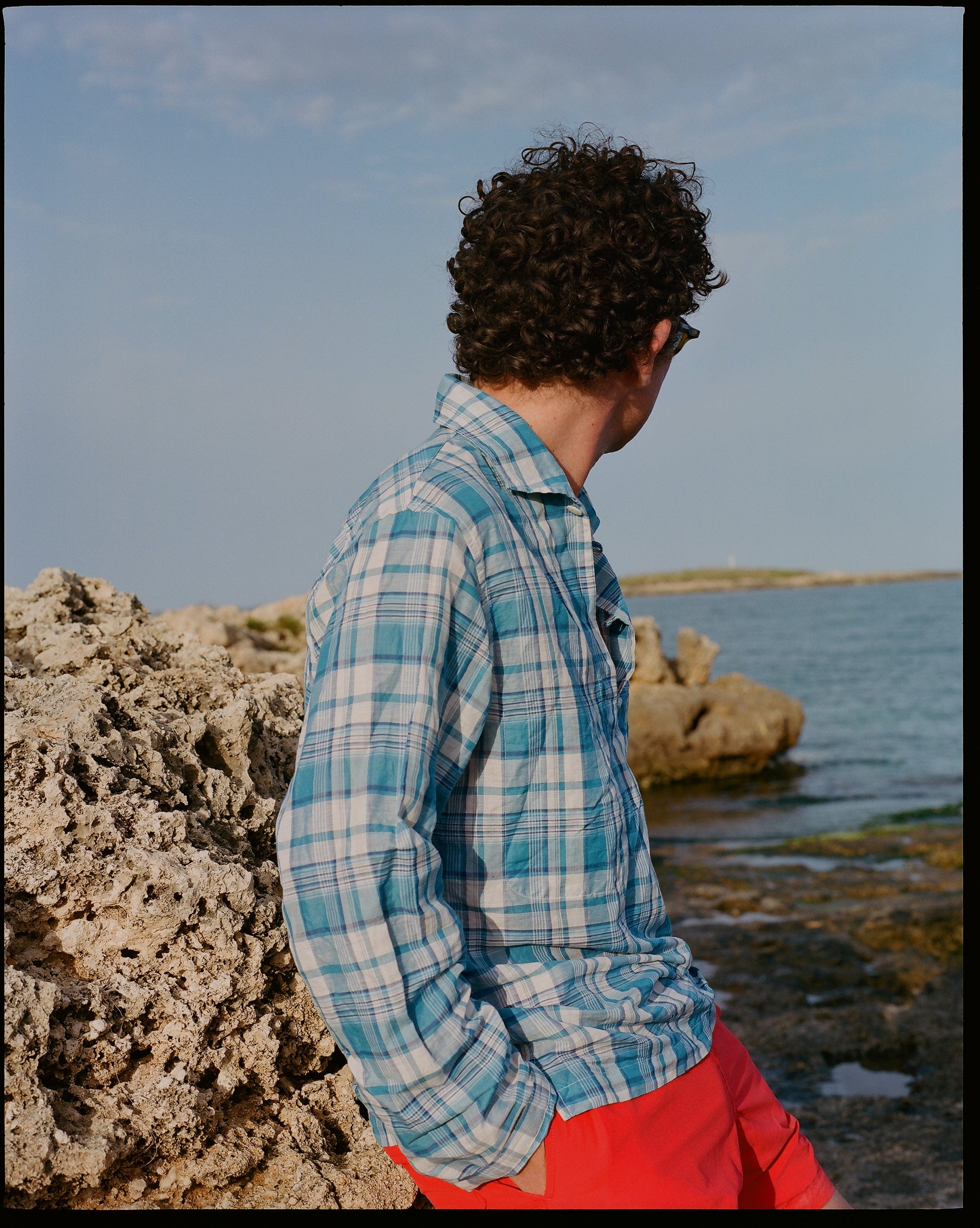 Blue Madras Check Linen Smock Shirt - Image 6