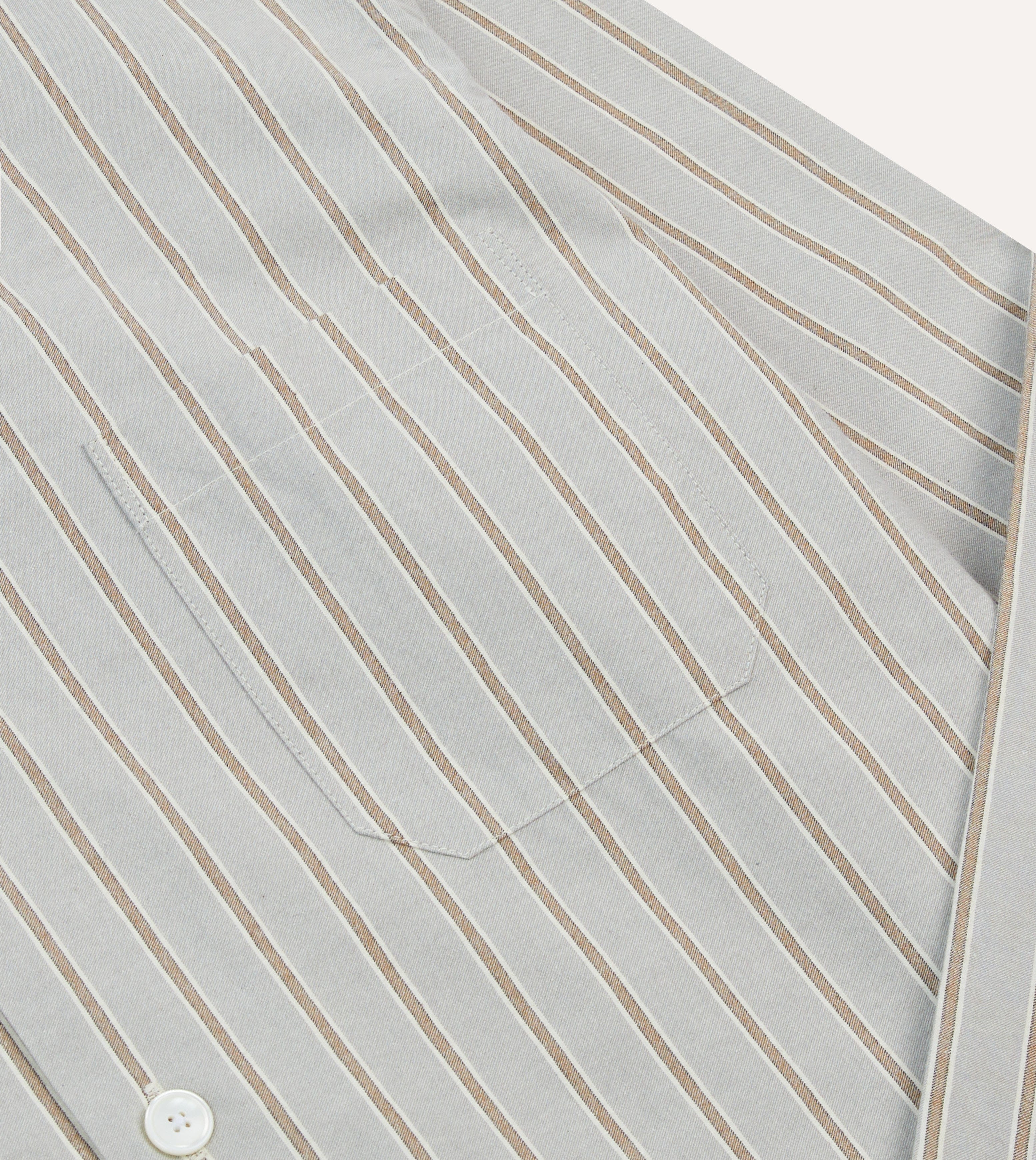 Blue Stripe Cotton Pyjama Set - Image 5