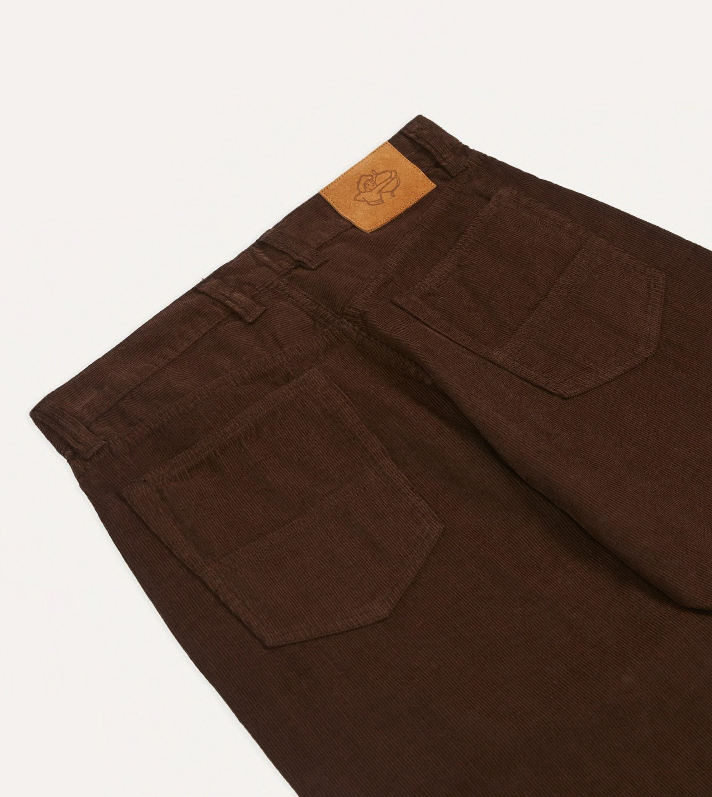 Brown Japanese Selvedge Needlecord Five-Pocket Trousers - Image 5