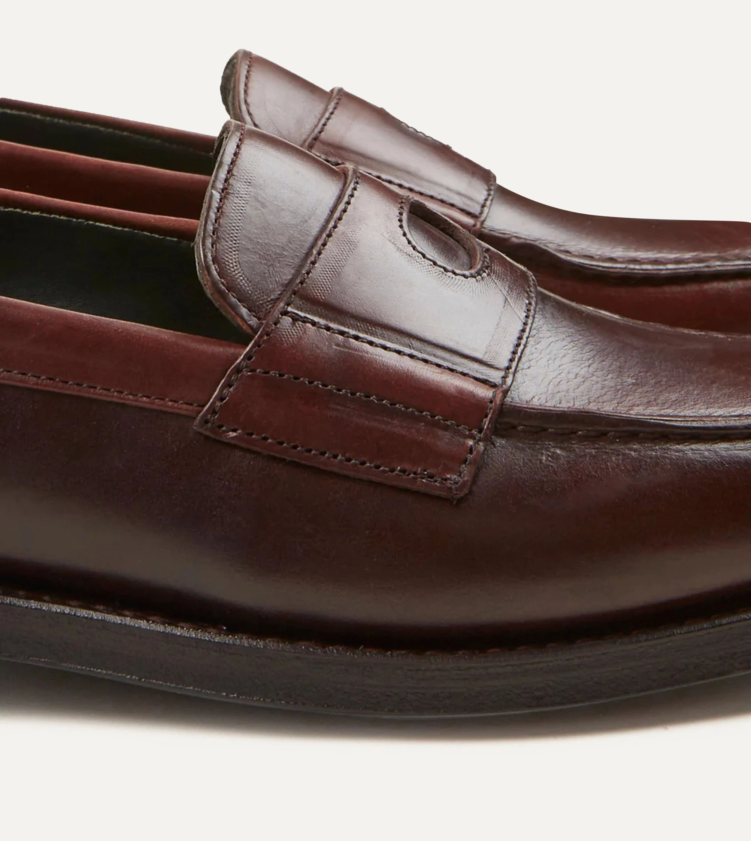 Brown Leather Charles Goodyear Welted Penny Loafer - Image 3