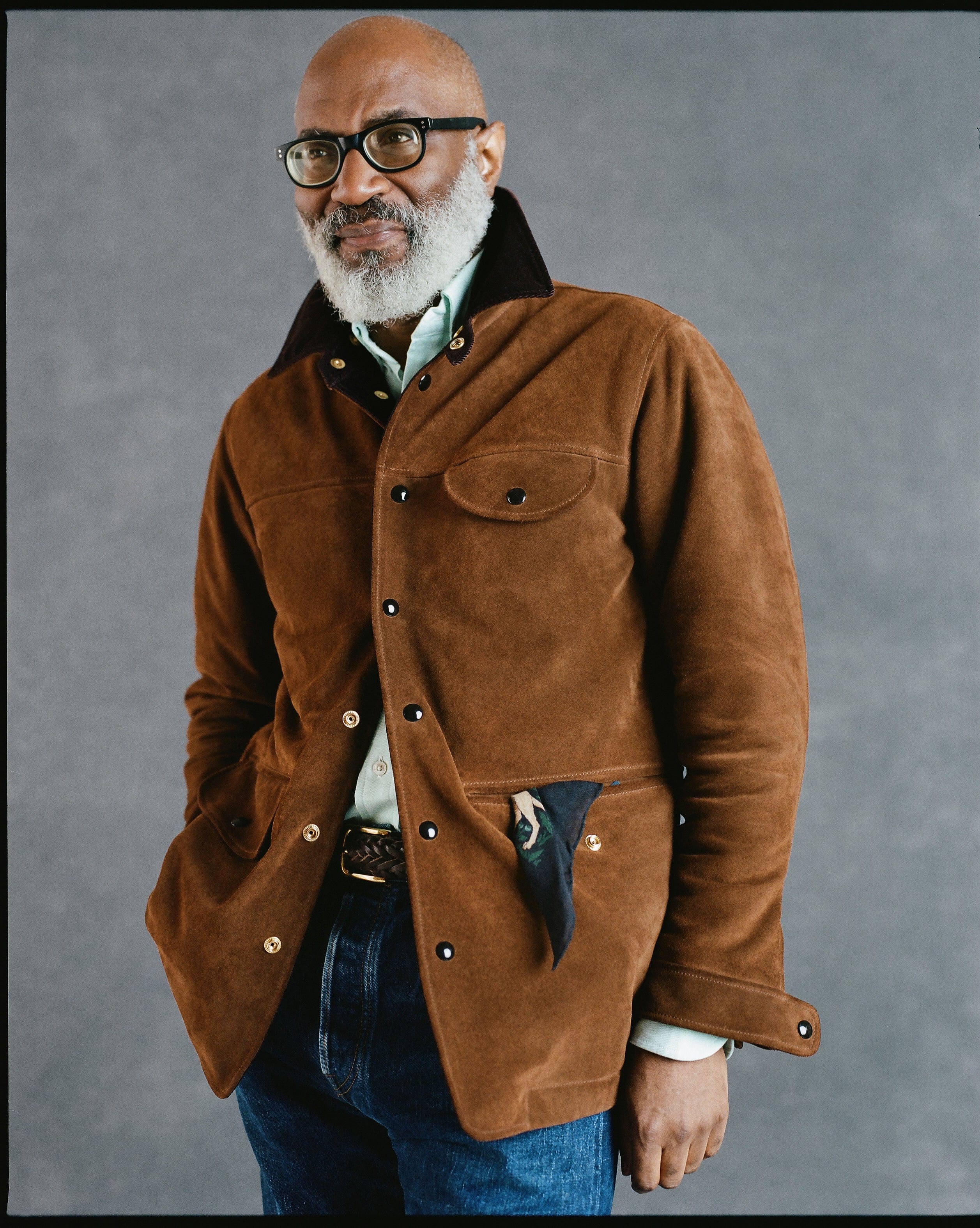 Brown Suede Car Coat with Blanket Lining - Image 9