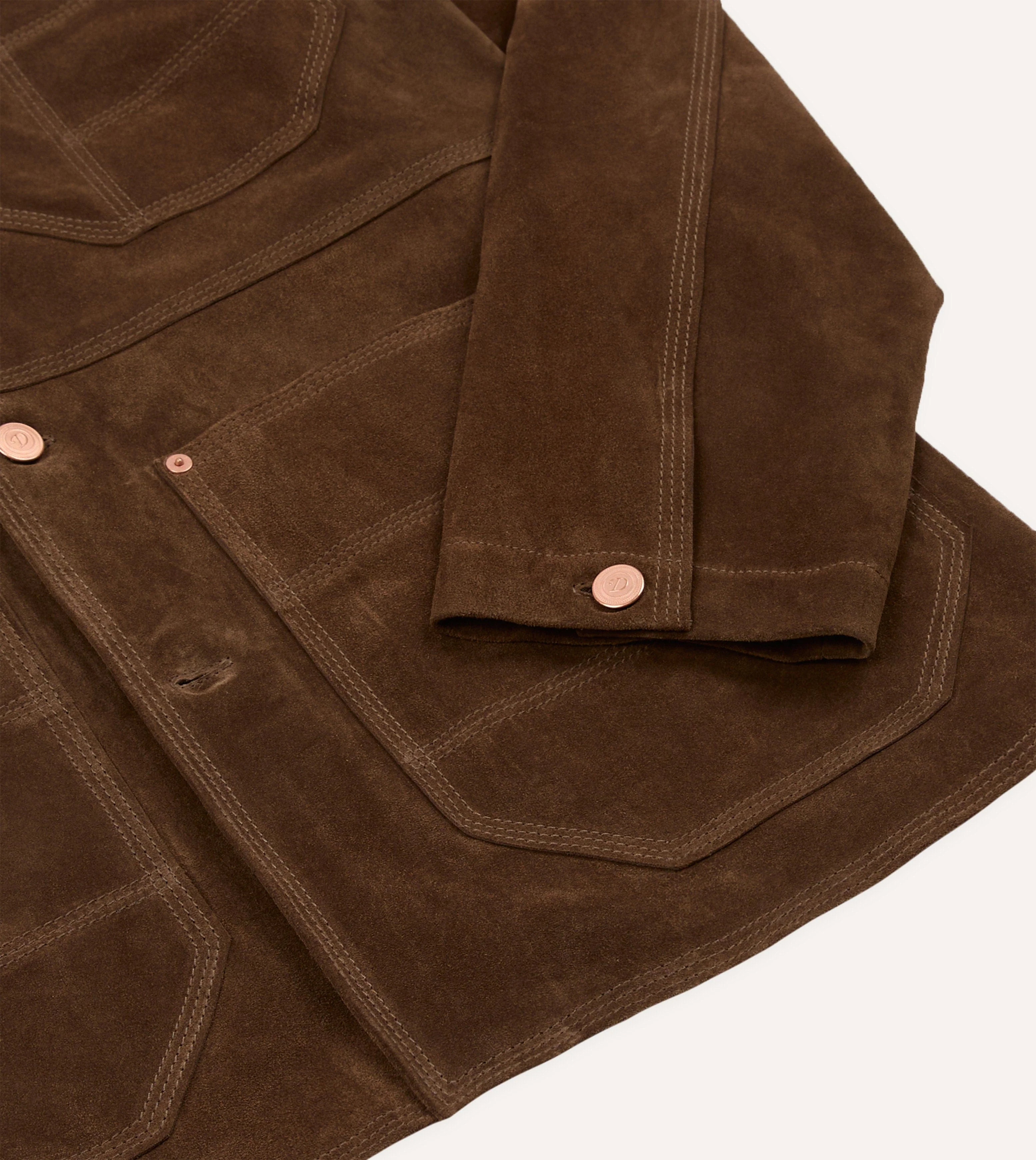 Brown Suede Welder Jacket - Image 5