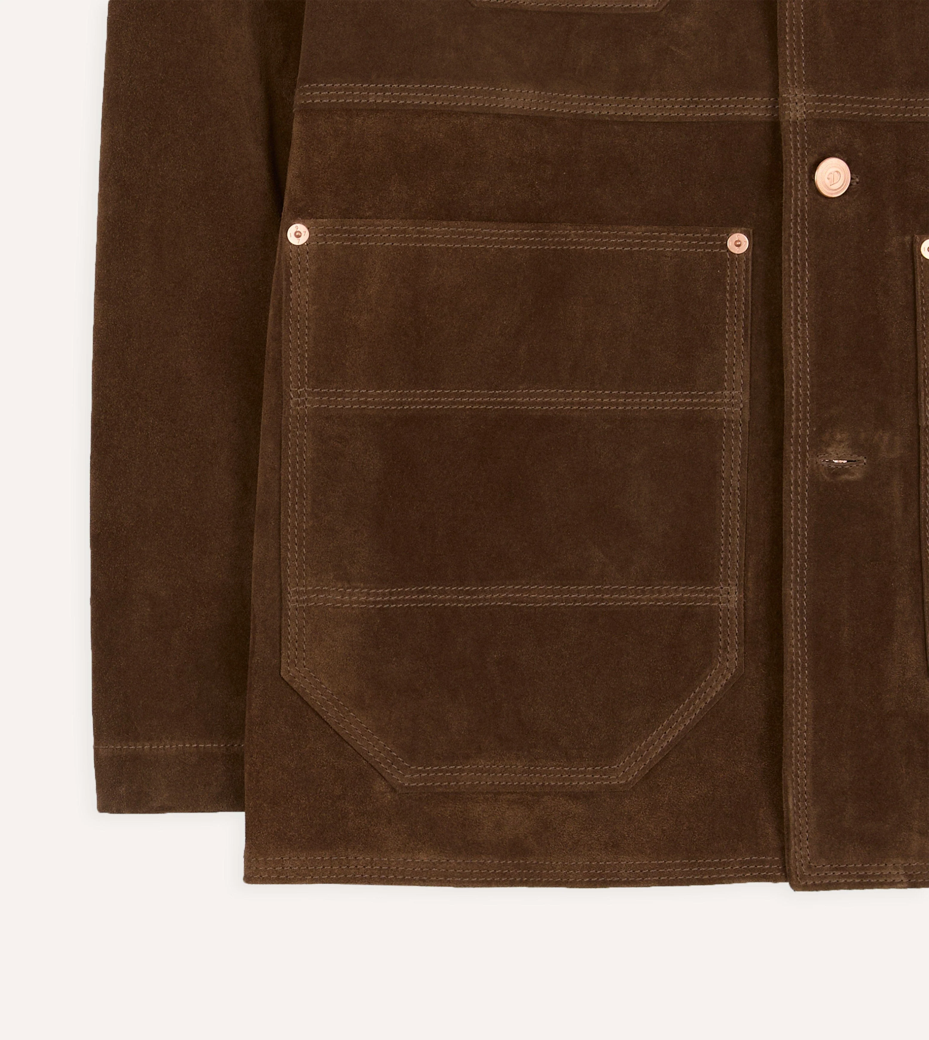 Brown Suede Welder Jacket - Image 6