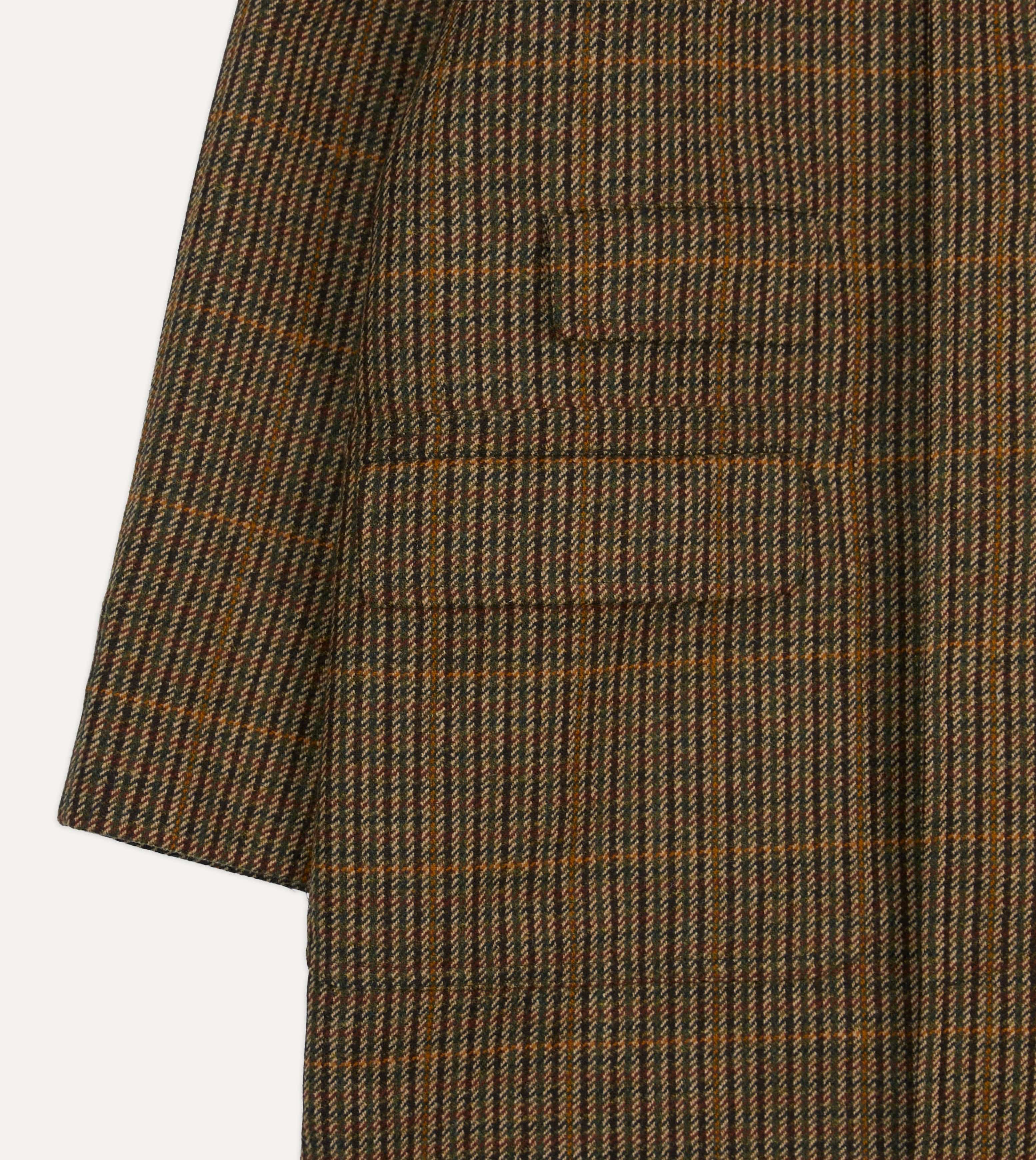 Brown Wool Tweed Raglan Coat - Image 5