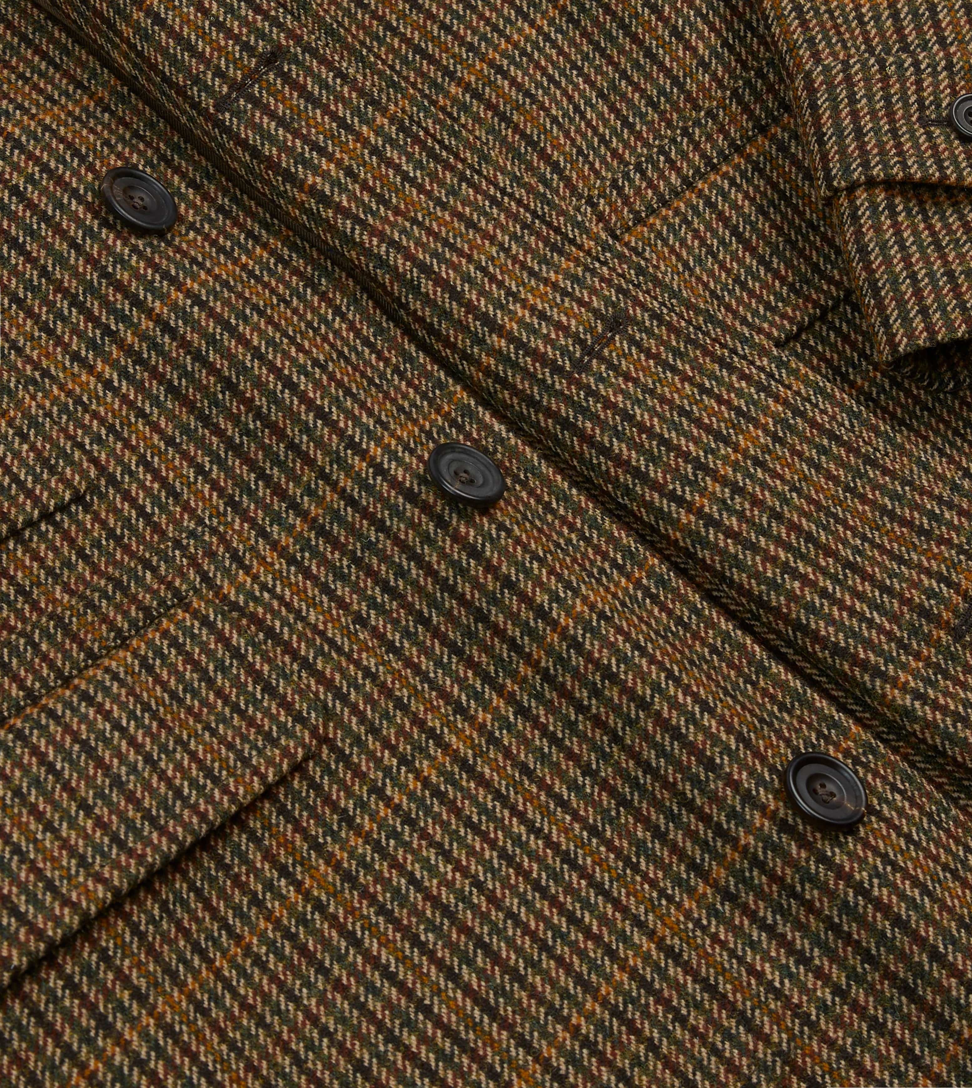 Brown Wool Tweed Raglan Coat - Image 6