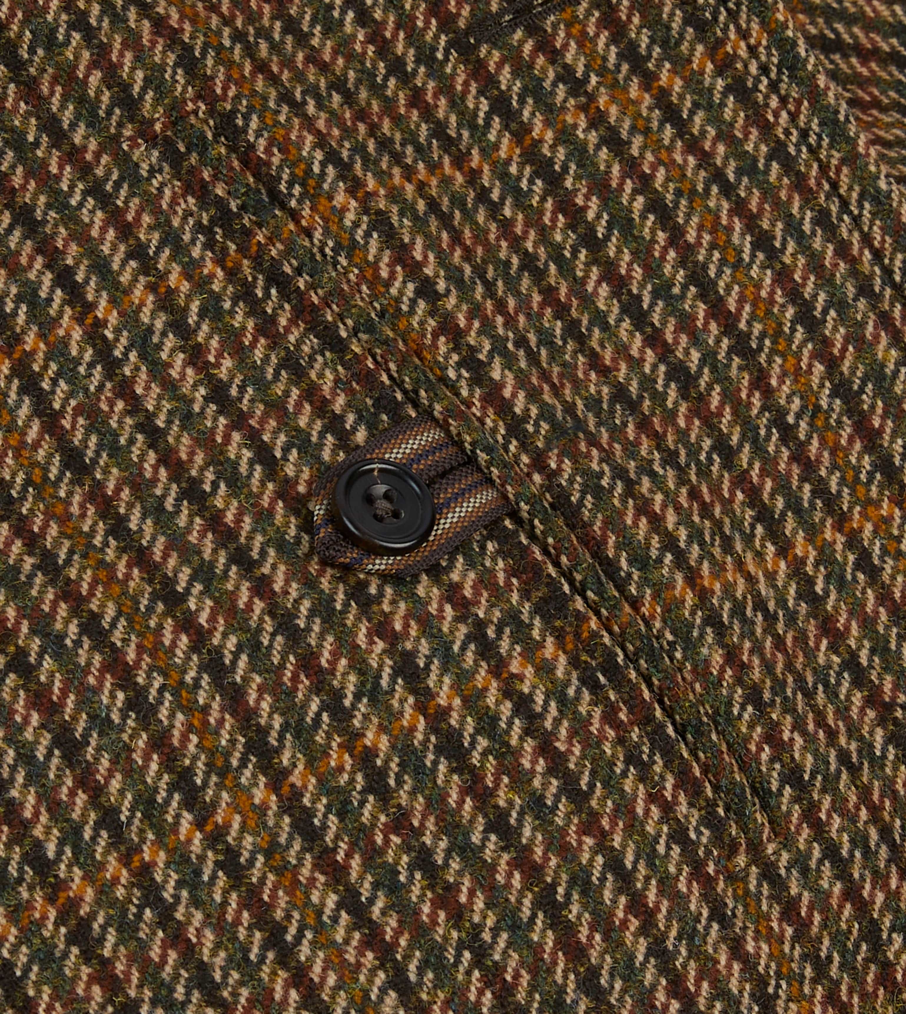 Brown Wool Tweed Raglan Coat - Image 7