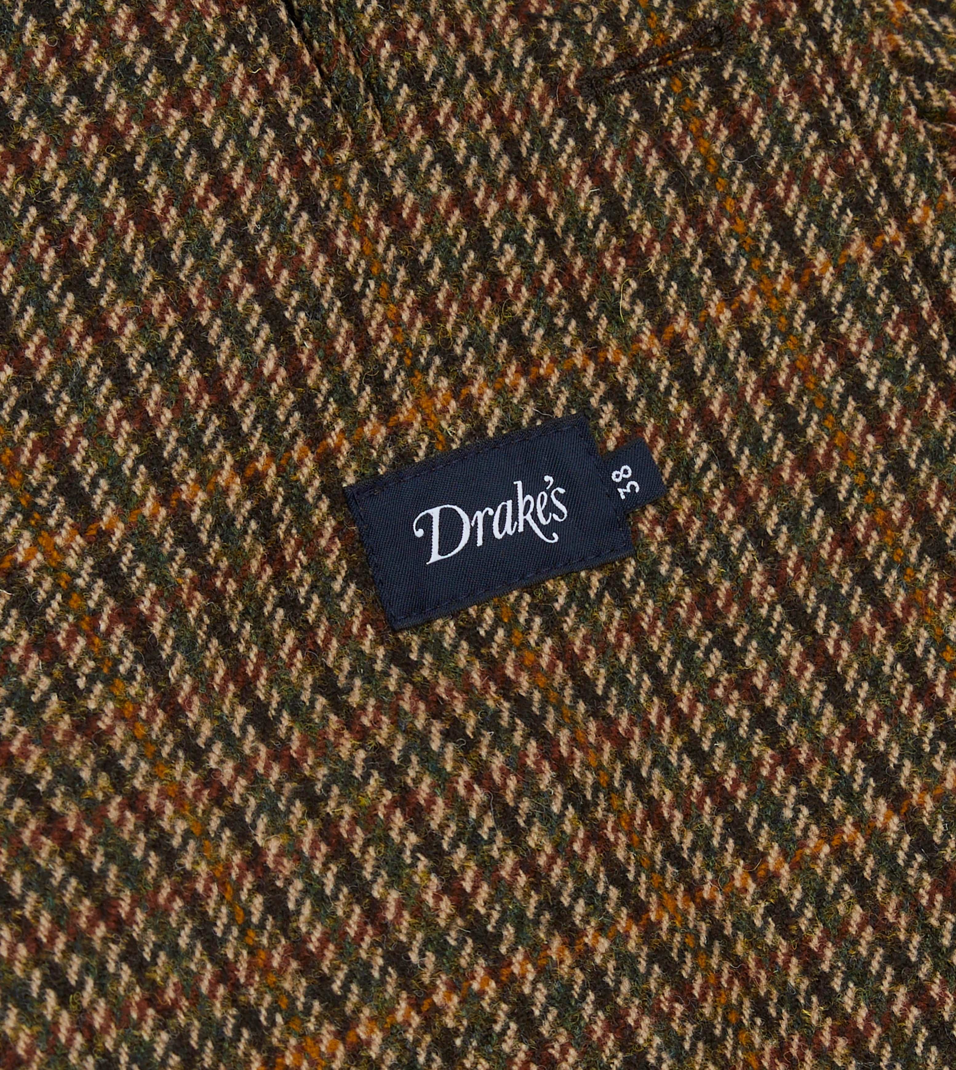 Brown Wool Tweed Raglan Coat - Image 8