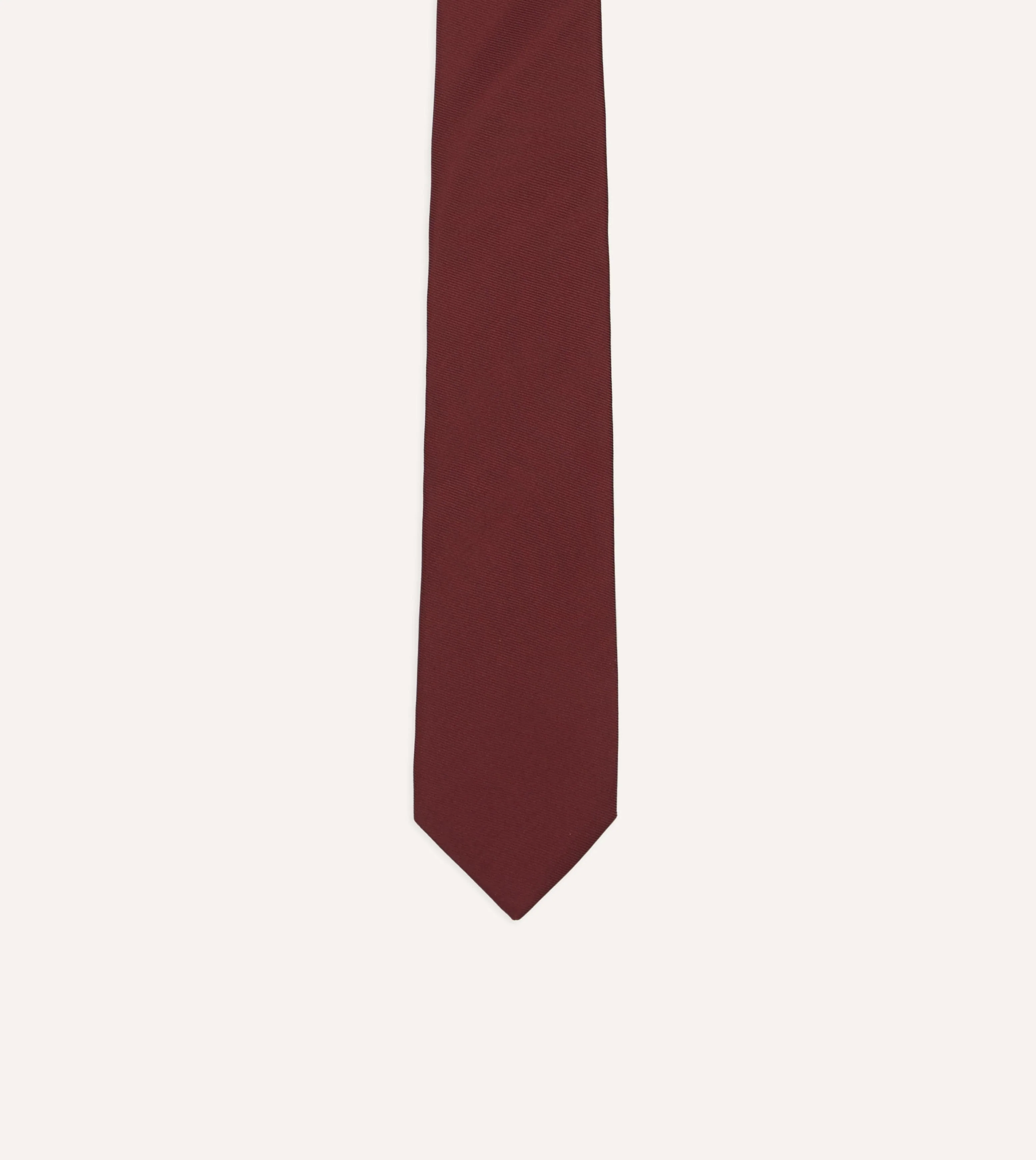 Burgundy 50oz Silk Twill Tipped Tie - Image 3