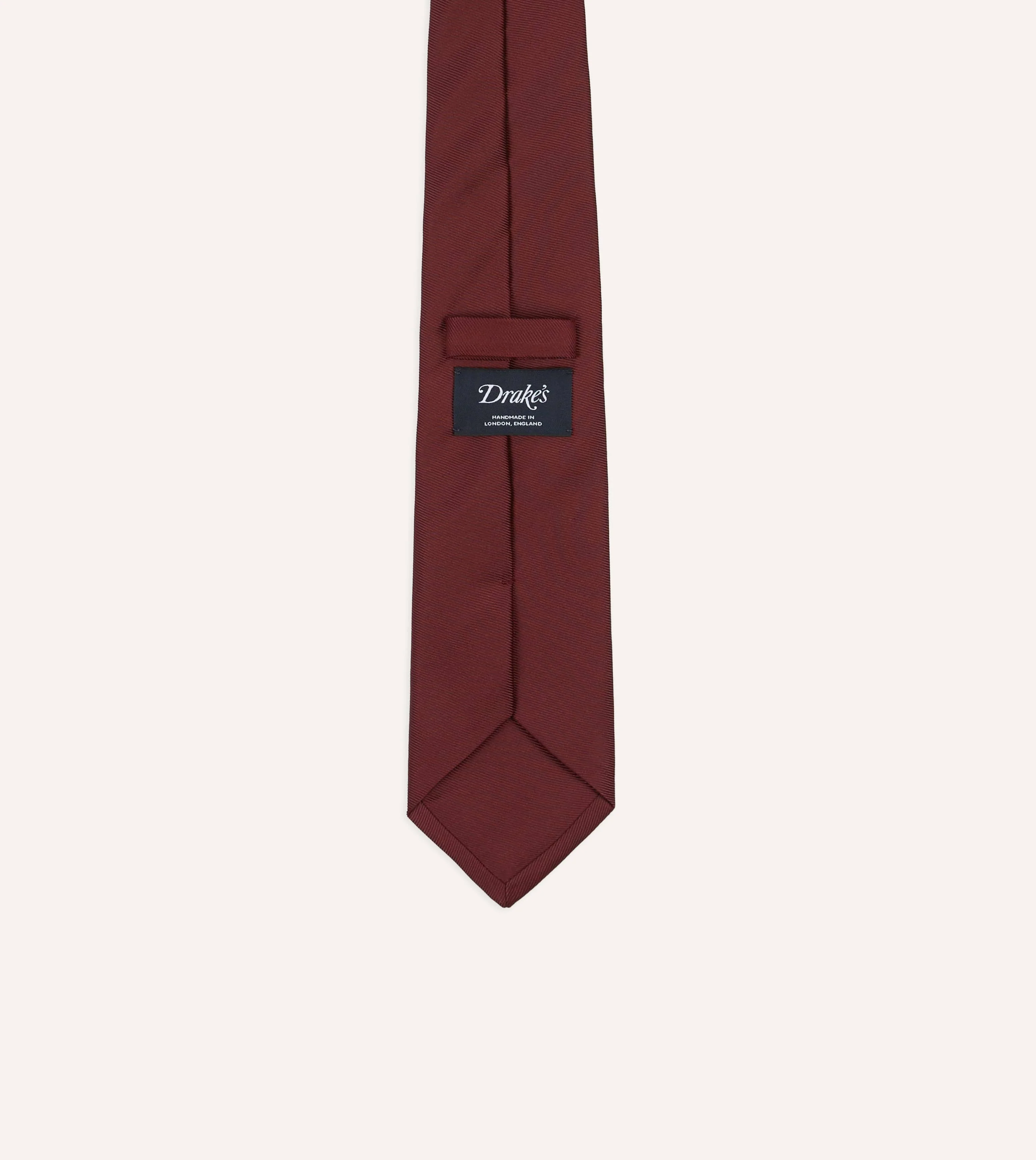 Burgundy 50oz Silk Twill Tipped Tie - Image 4