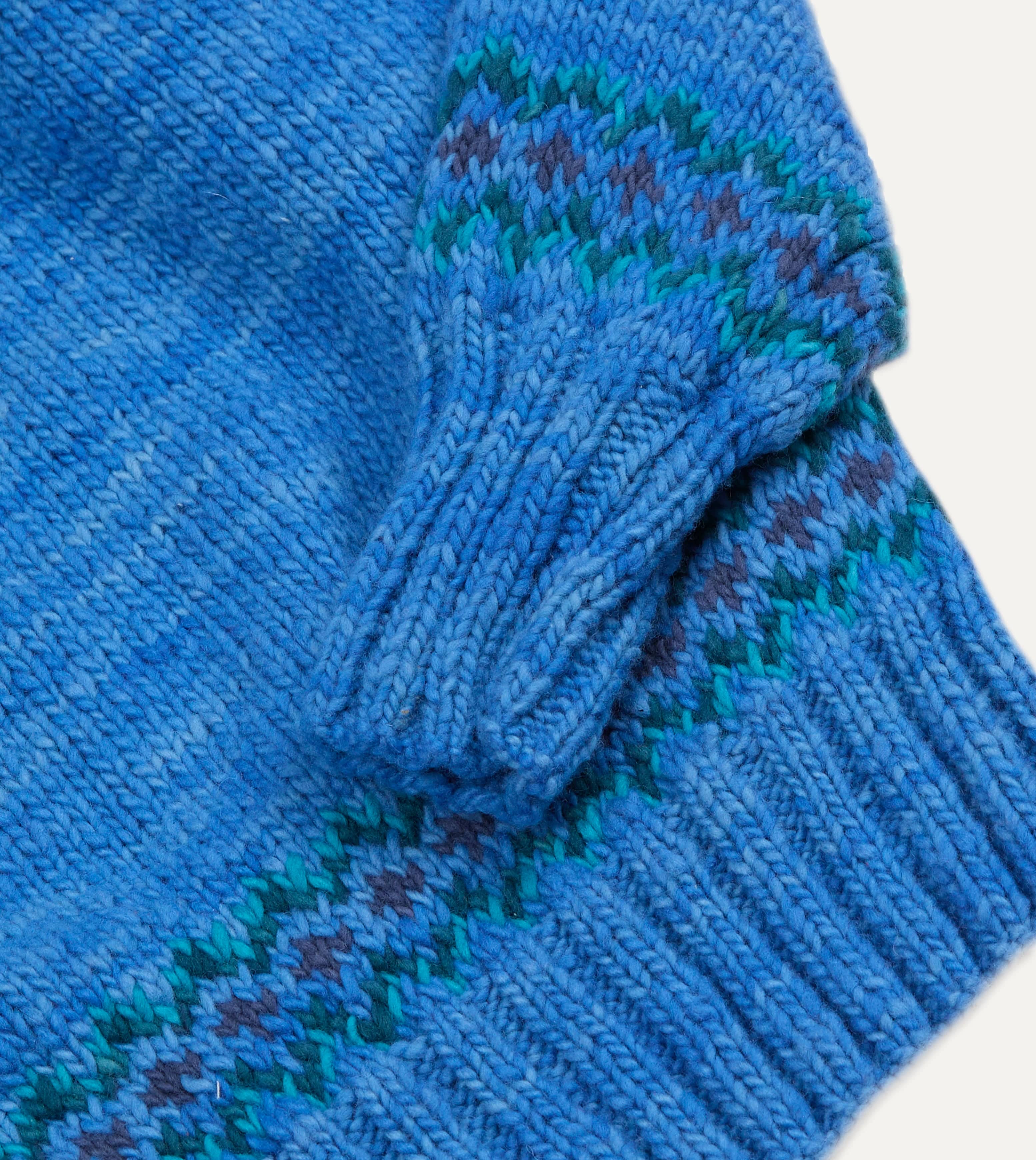 Chamula Blue Fairisle Merino Jumper - Image 4