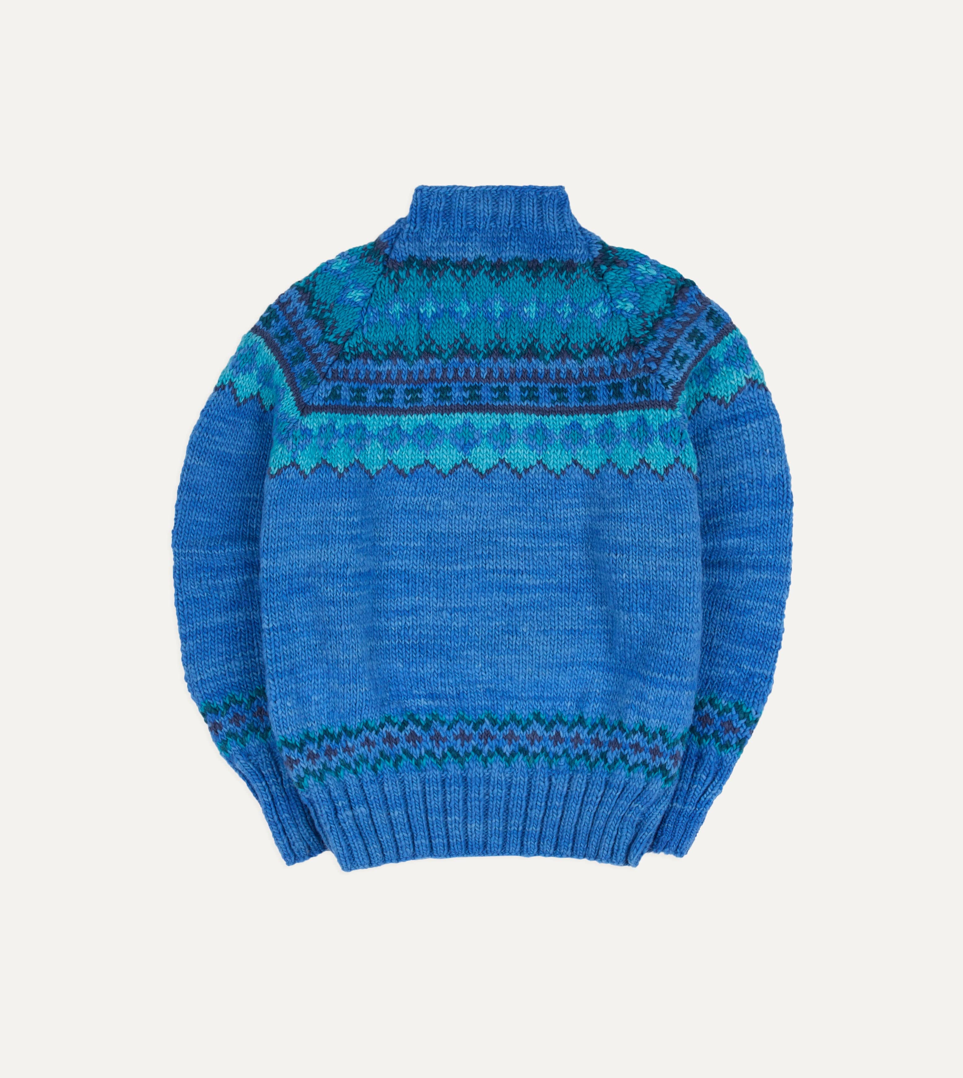 Chamula Blue Fairisle Merino Jumper - Image 5