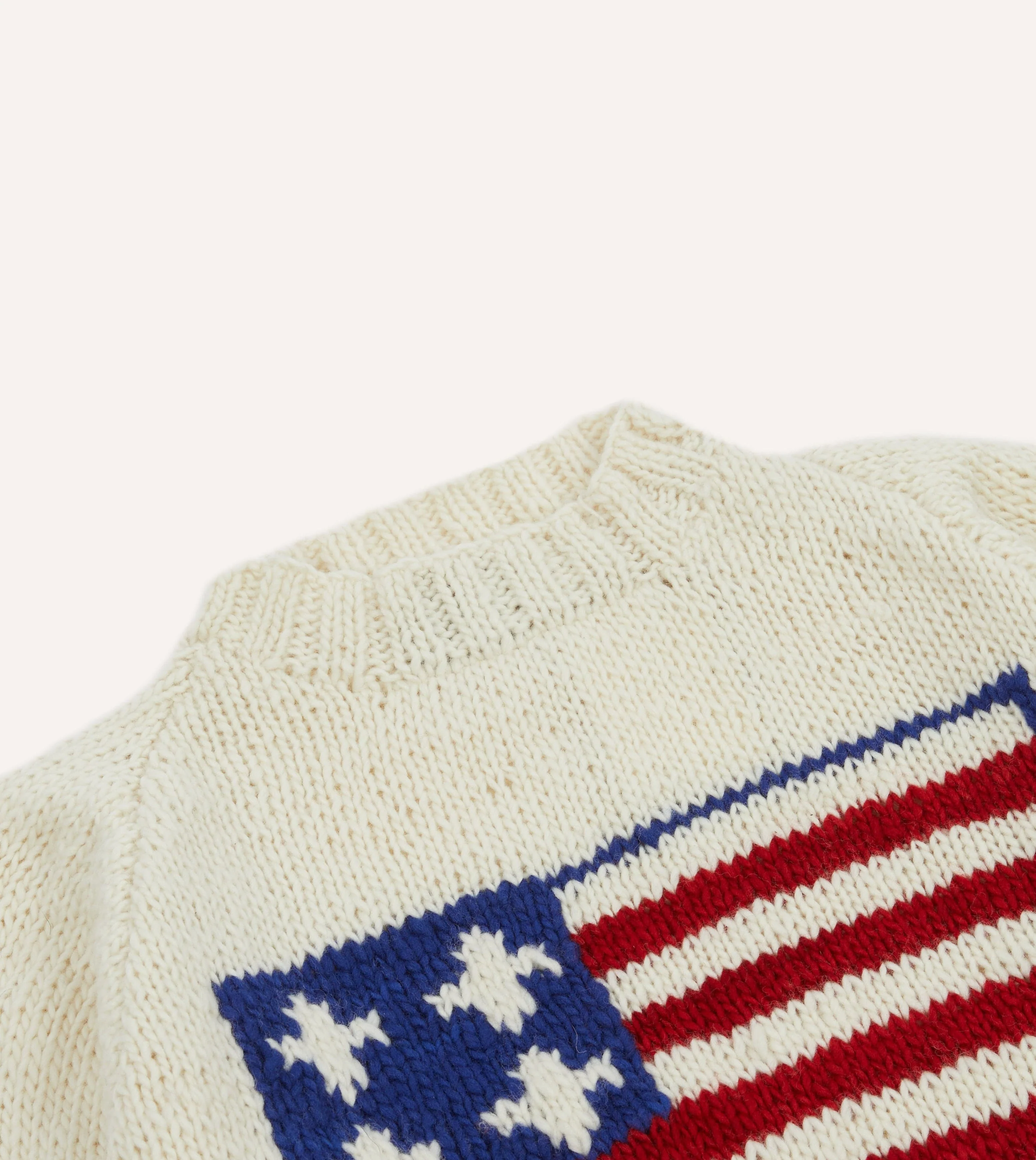 Chamula for Drake's Ecru Flag Merino Jumper - Image 3