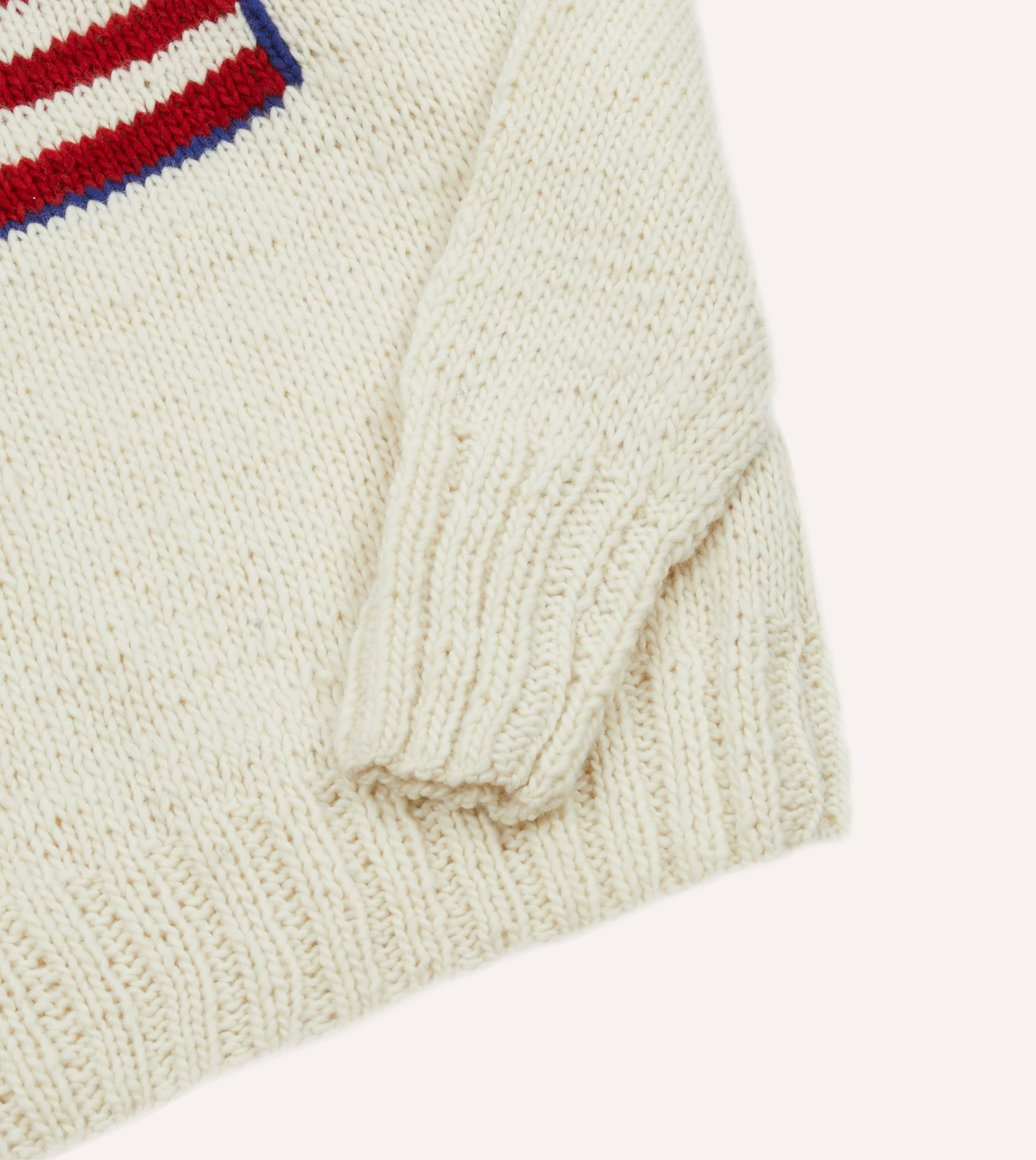 Chamula for Drake's Ecru Flag Merino Jumper - Image 4