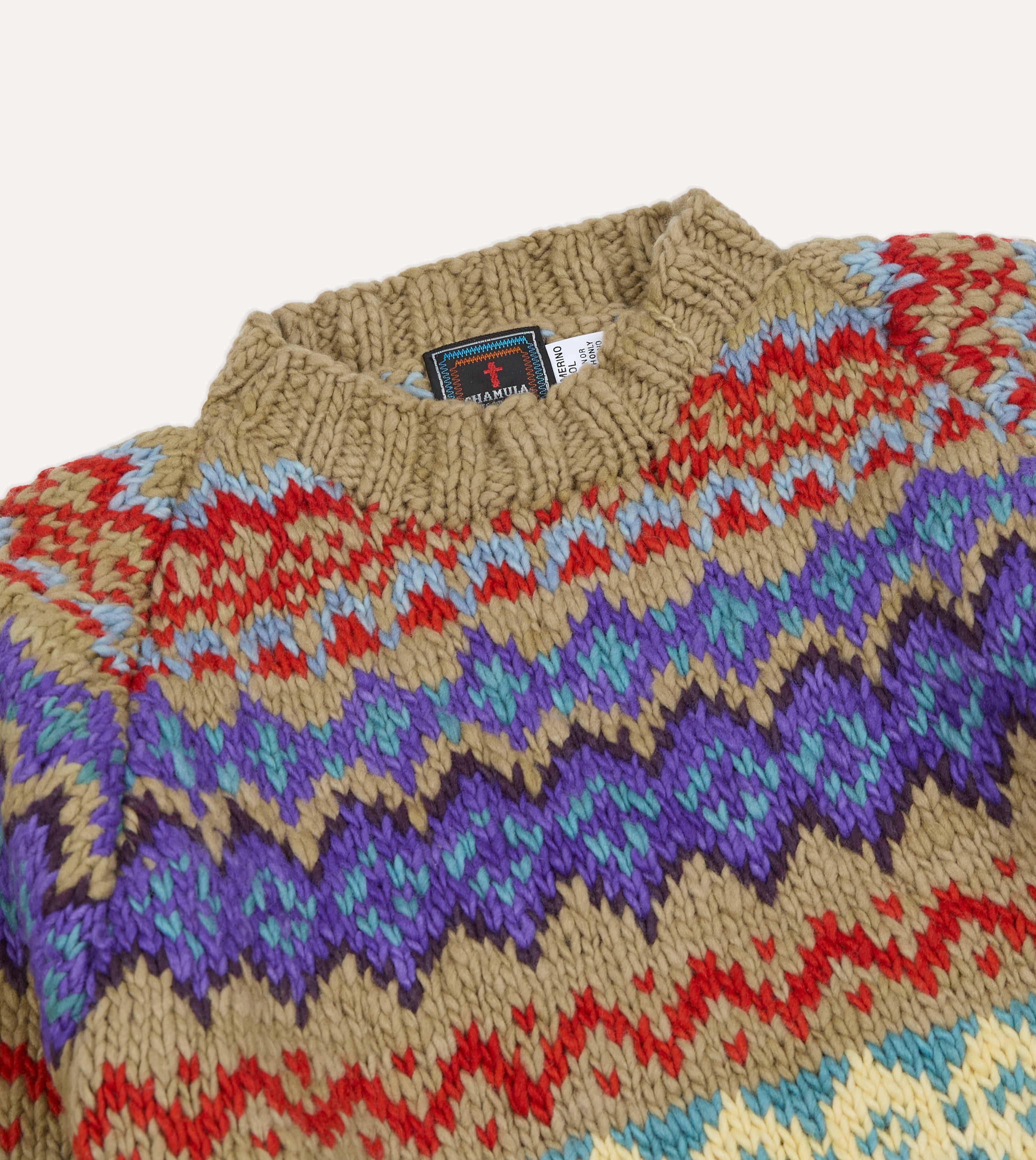 Chamula Green Fairisle Merino Jumper - Image 3