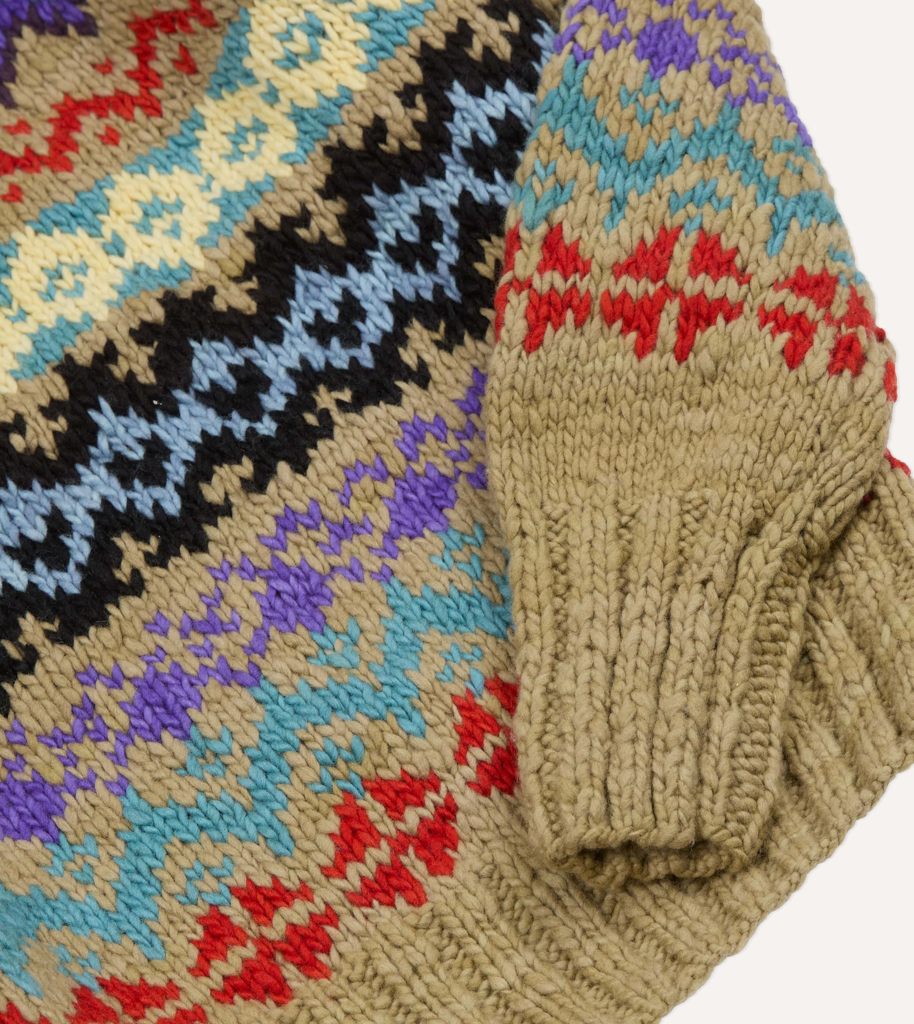 Chamula Green Fairisle Merino Jumper - Image 4