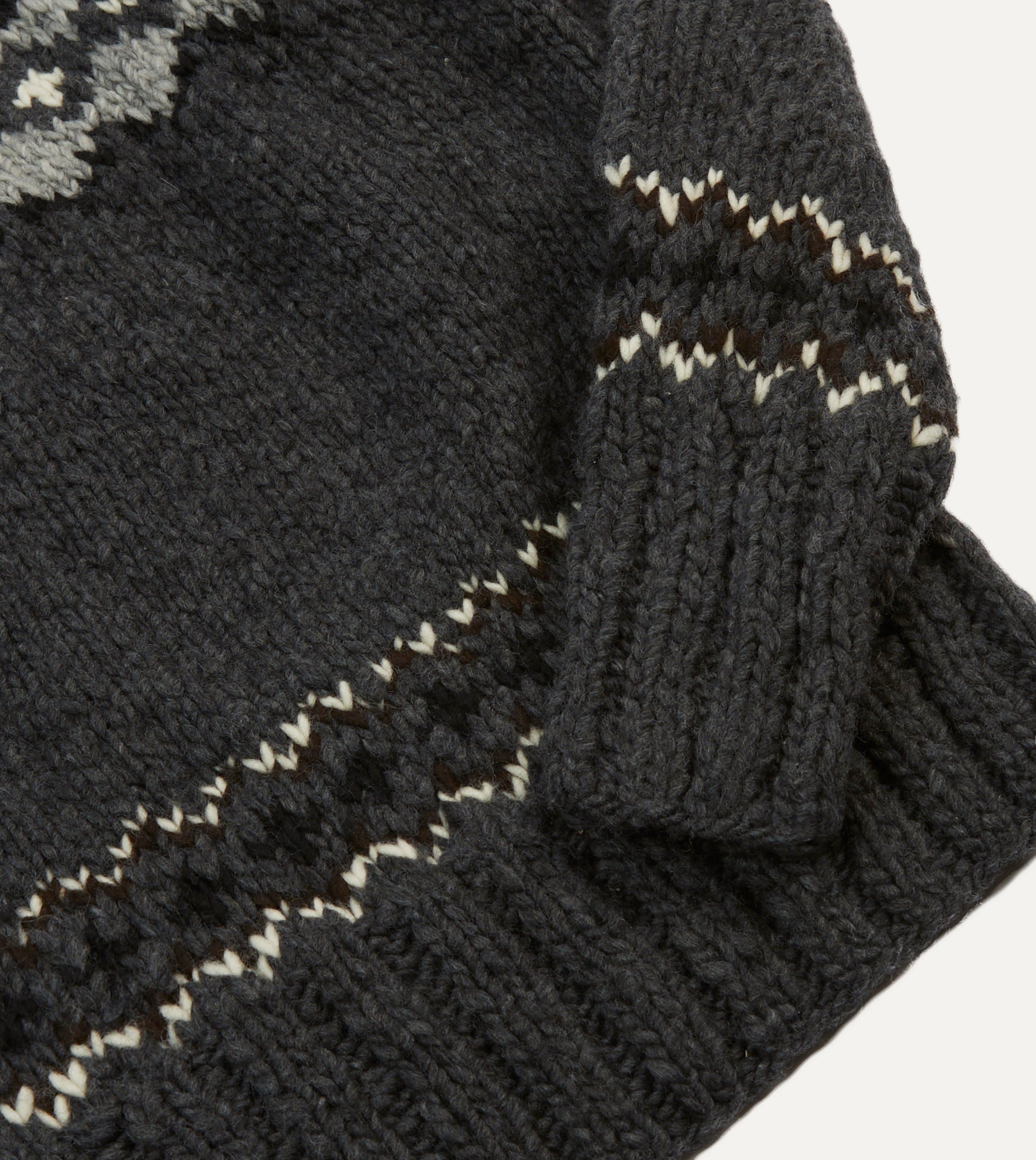 Chamula Grey Fairisle Merino Jumper - Image 4