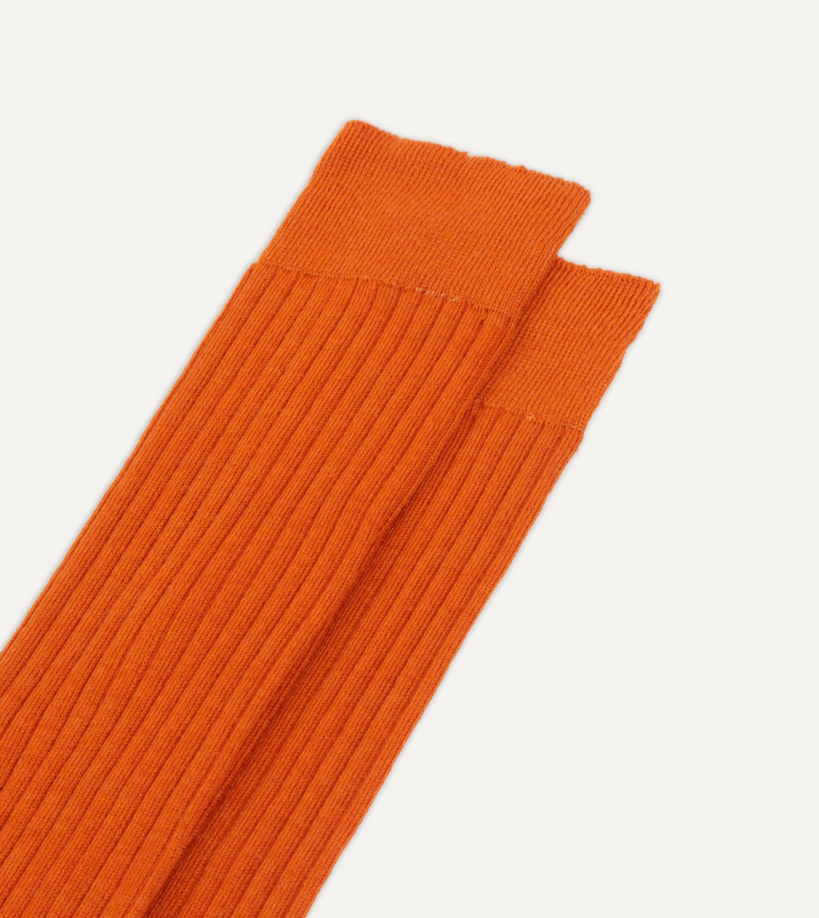 Orange Wool Over-The-Calf Socks - Image 3