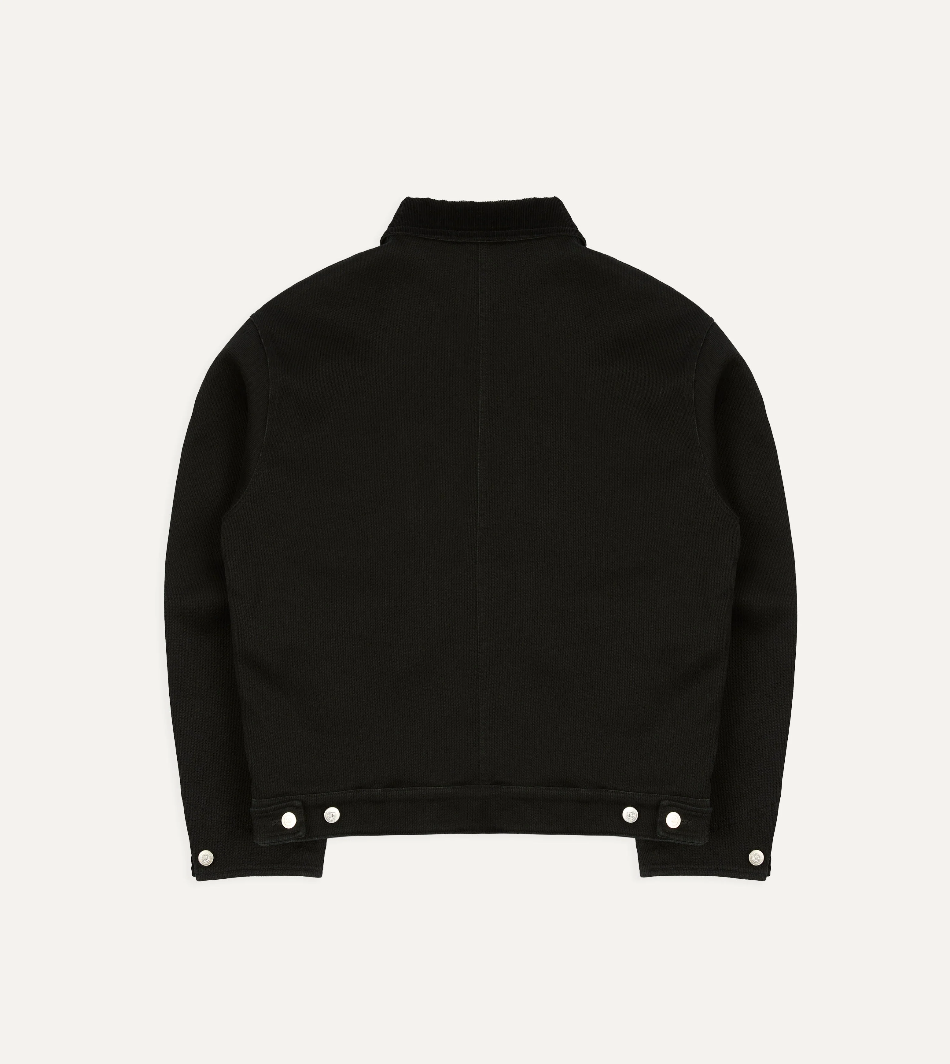Drake's by A. Levine Black Cotton Trucker Jacket - Image 8