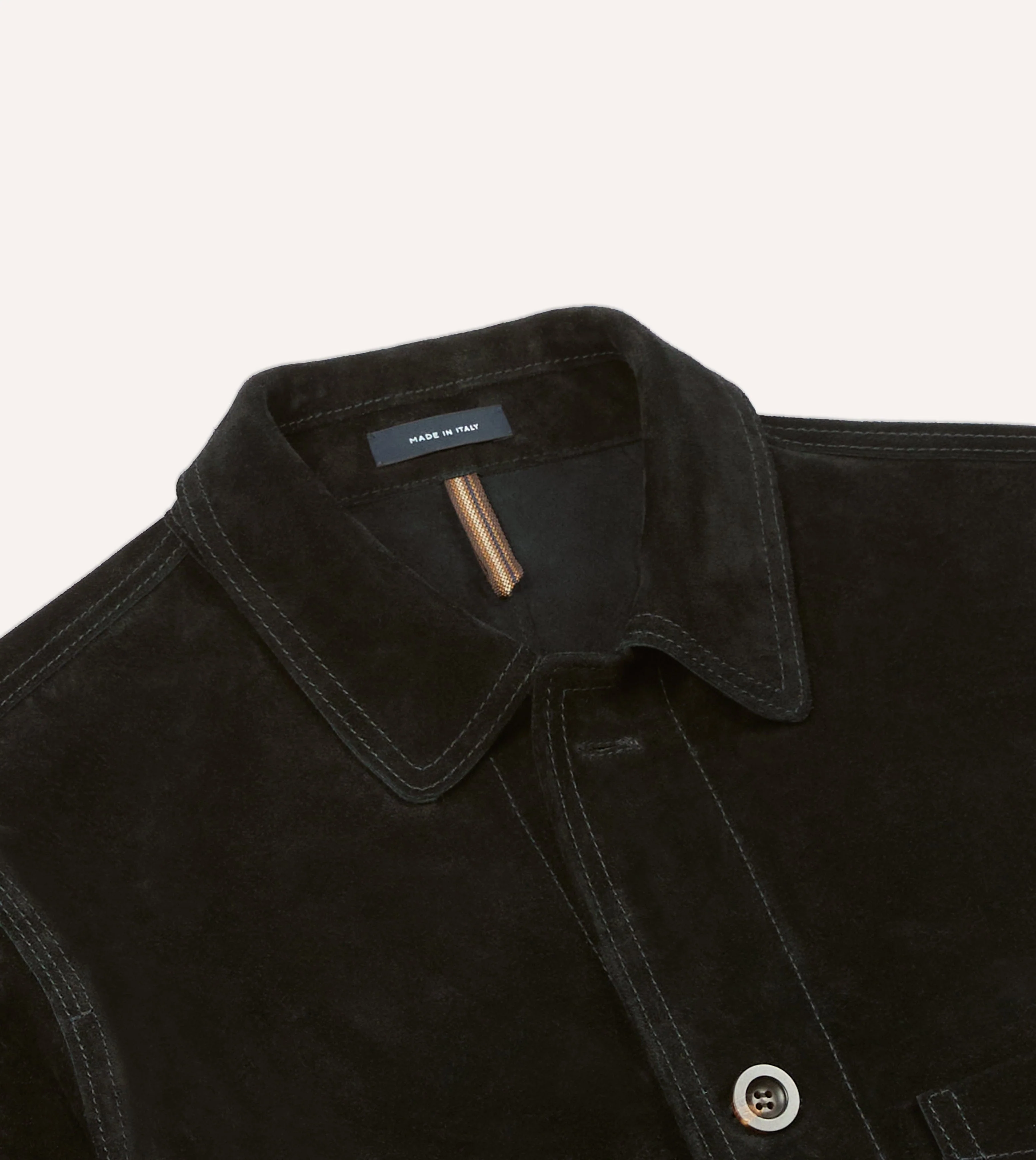 Drake's by A. Levine Black Heavyweight Suede Five-Pocket Chore Jacket - Image 3