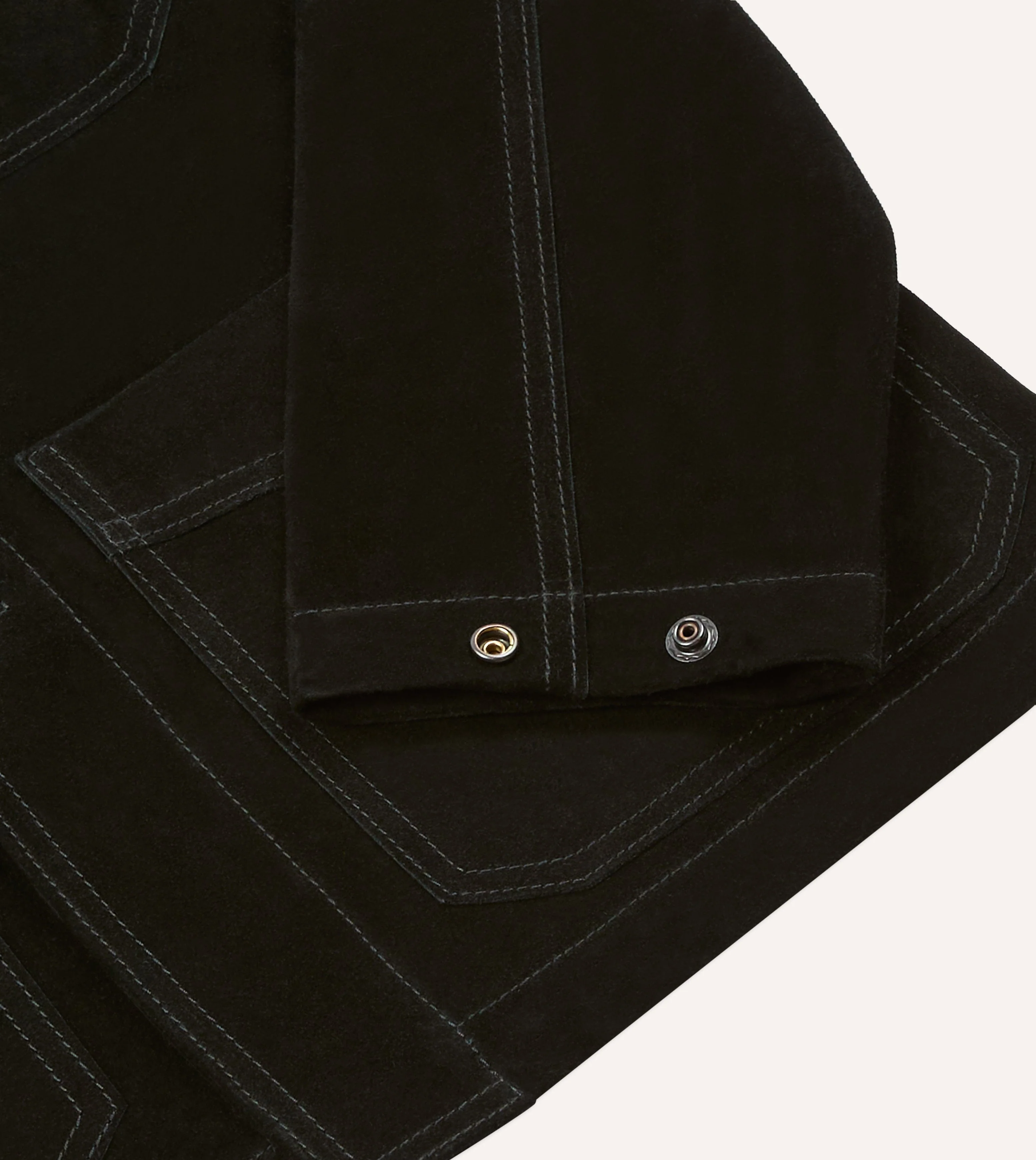 Drake's by A. Levine Black Heavyweight Suede Five-Pocket Chore Jacket - Image 5