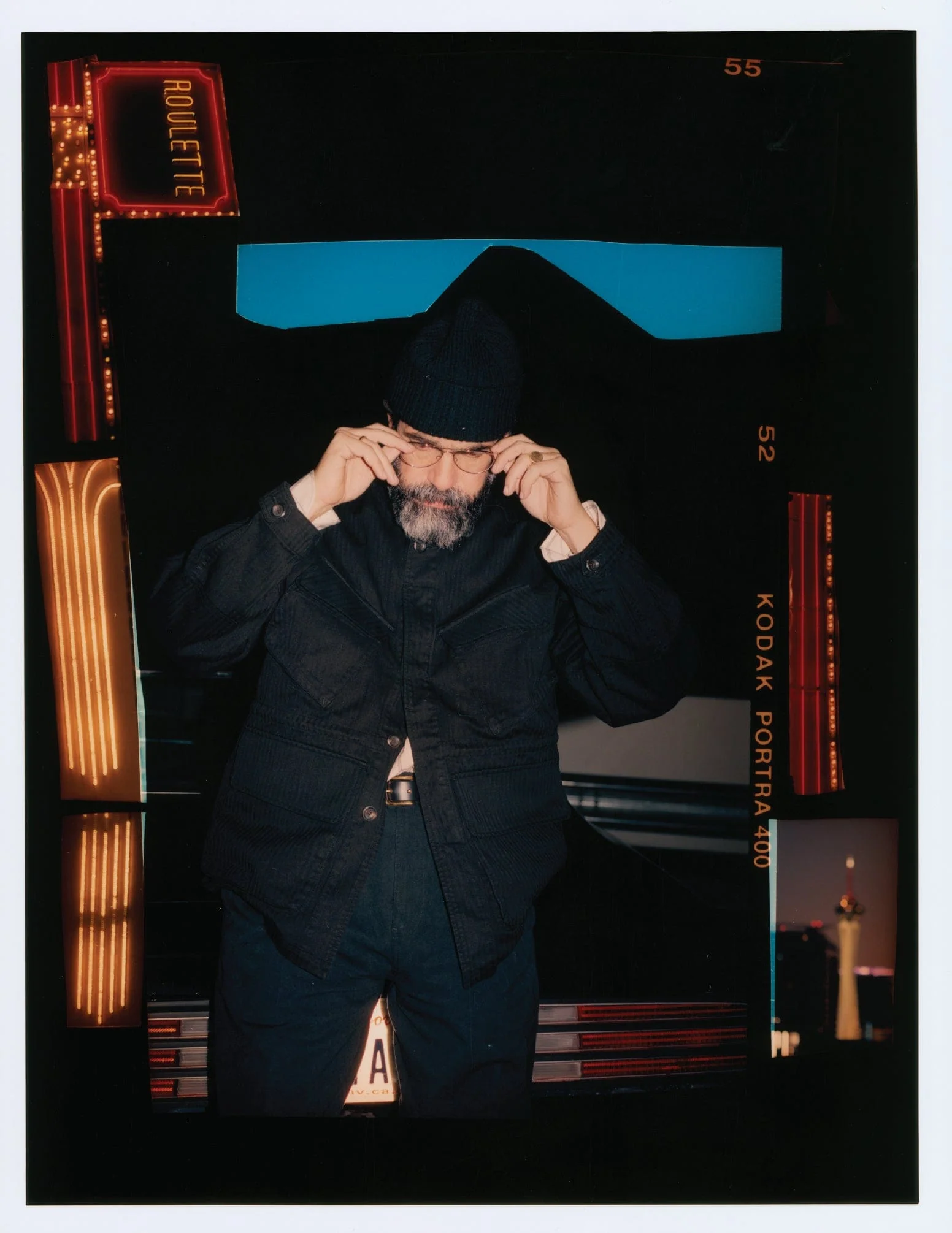 Drake's by A. Levine Black Herringbone Cotton Jungle Jacket - Image 9