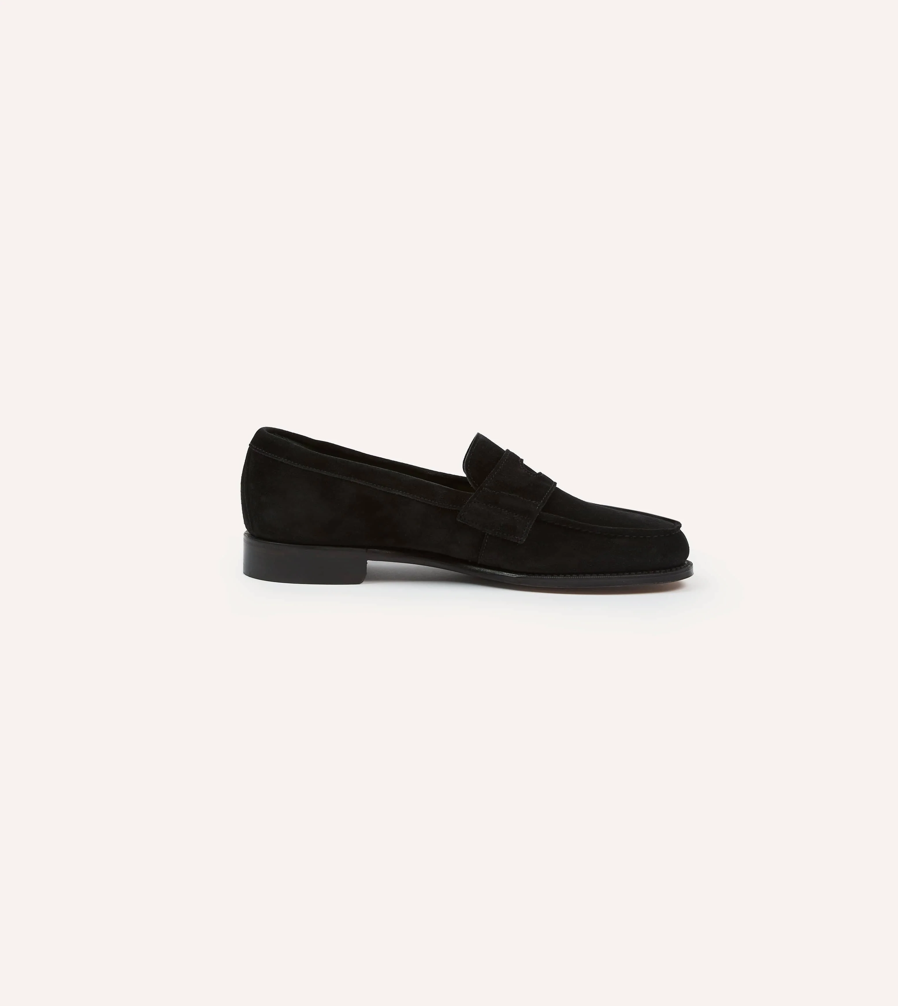 Drake's by A. Levine Black Suede Charles Mk II Goodyear Welted Penny Loafer - Image 6