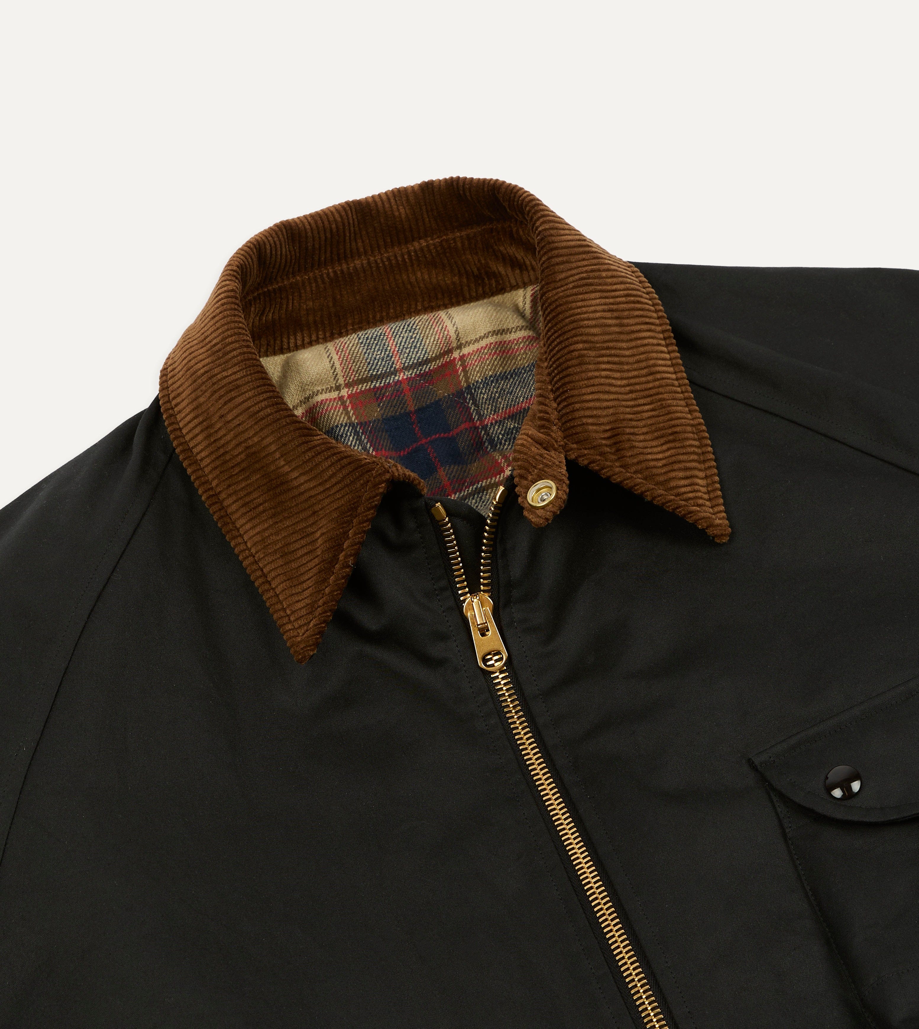 Drake's by A. Levine Black Waxed Coverall Jacket - Image 3