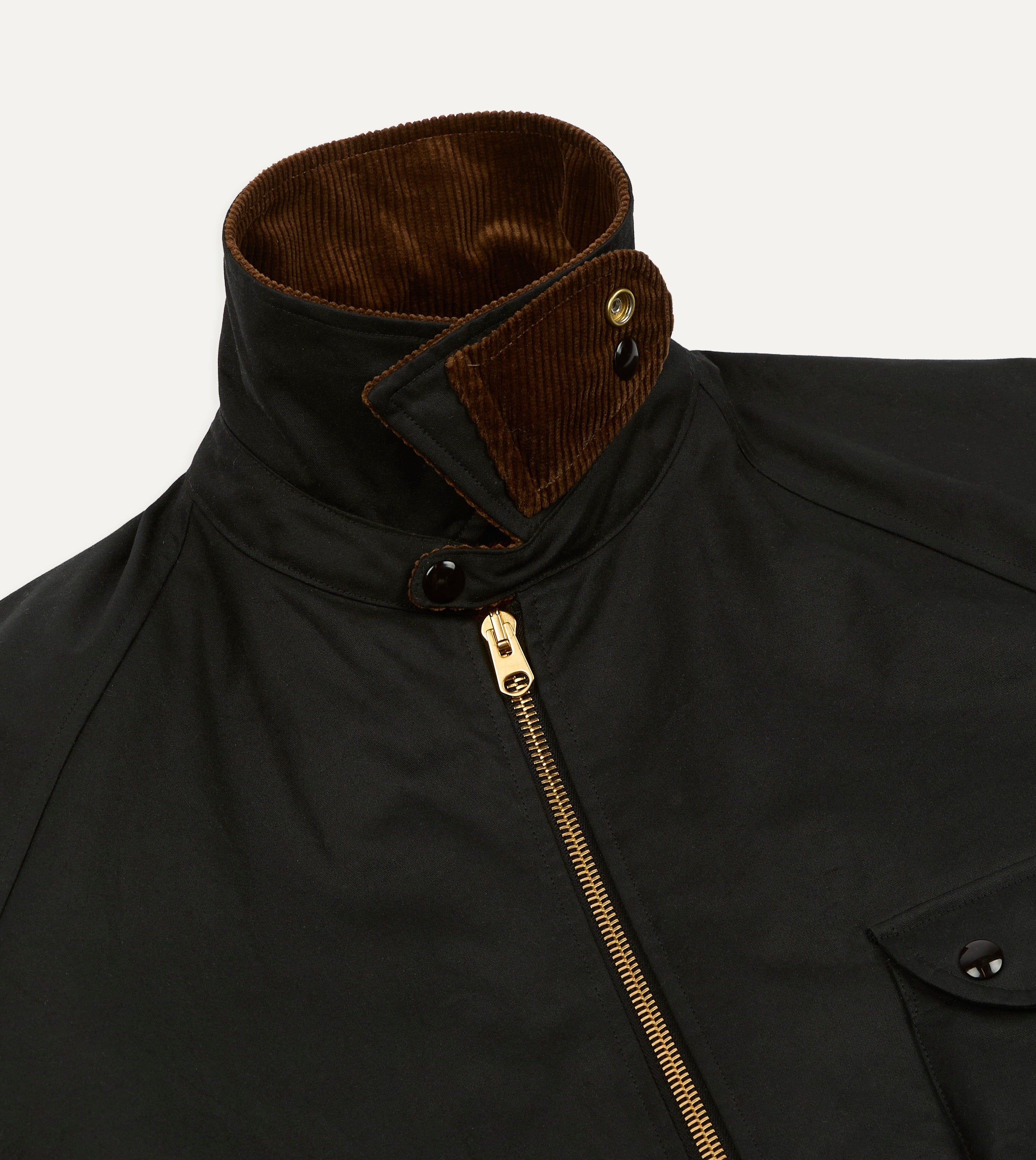 Drake's by A. Levine Black Waxed Coverall Jacket - Image 4