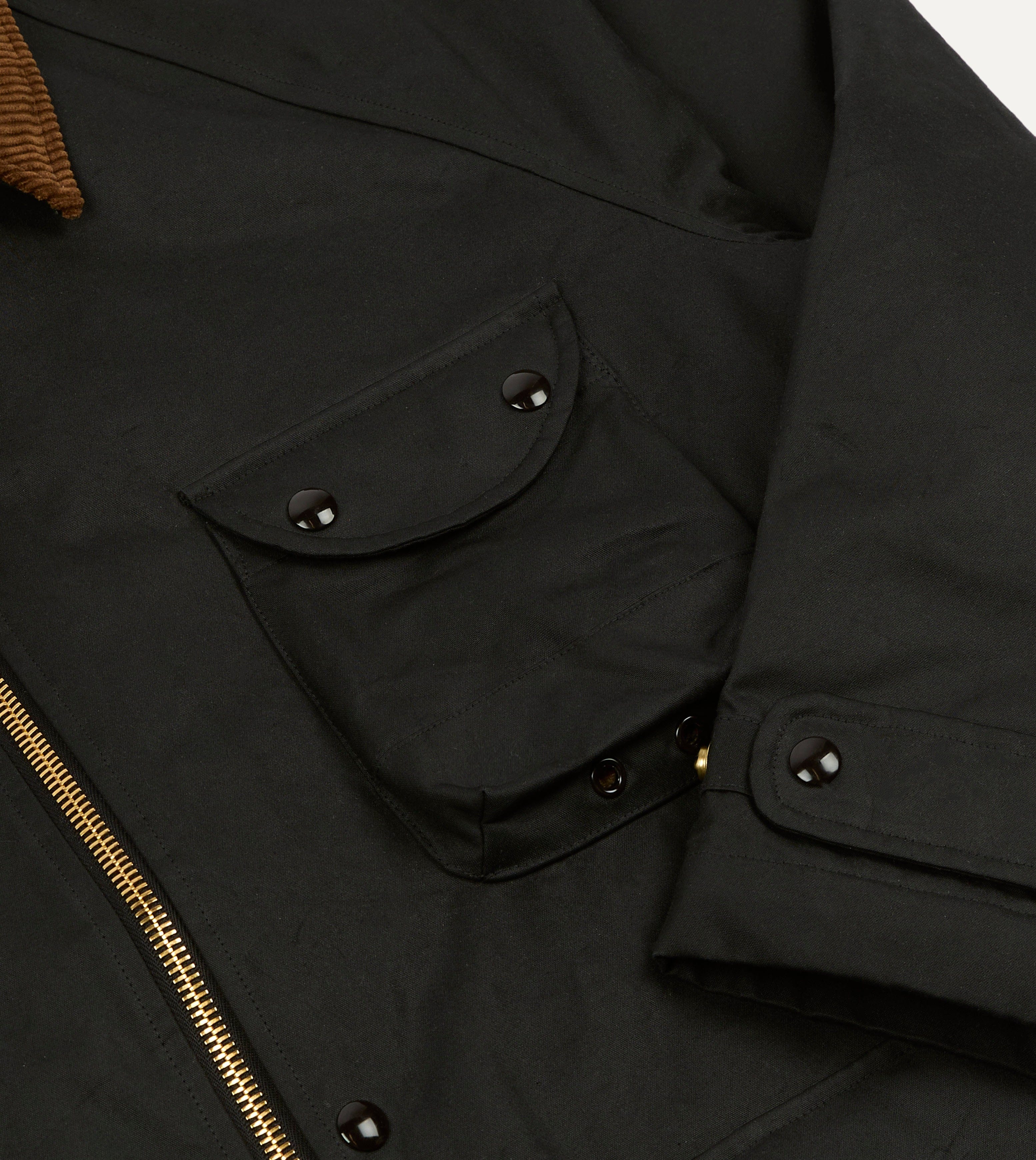 Drake's by A. Levine Black Waxed Coverall Jacket - Image 5