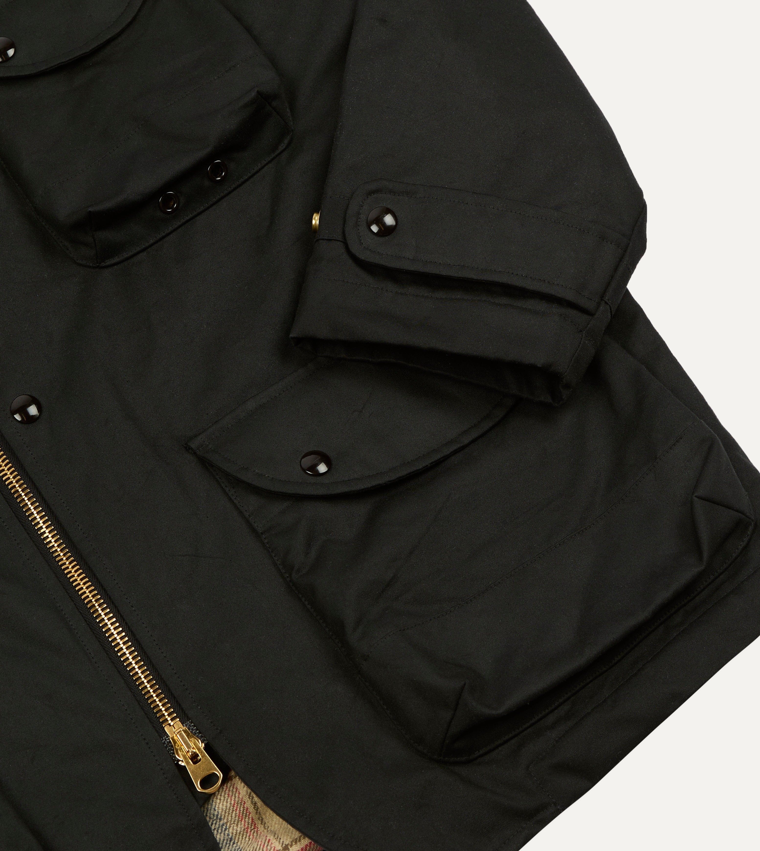 Drake's by A. Levine Black Waxed Coverall Jacket - Image 6