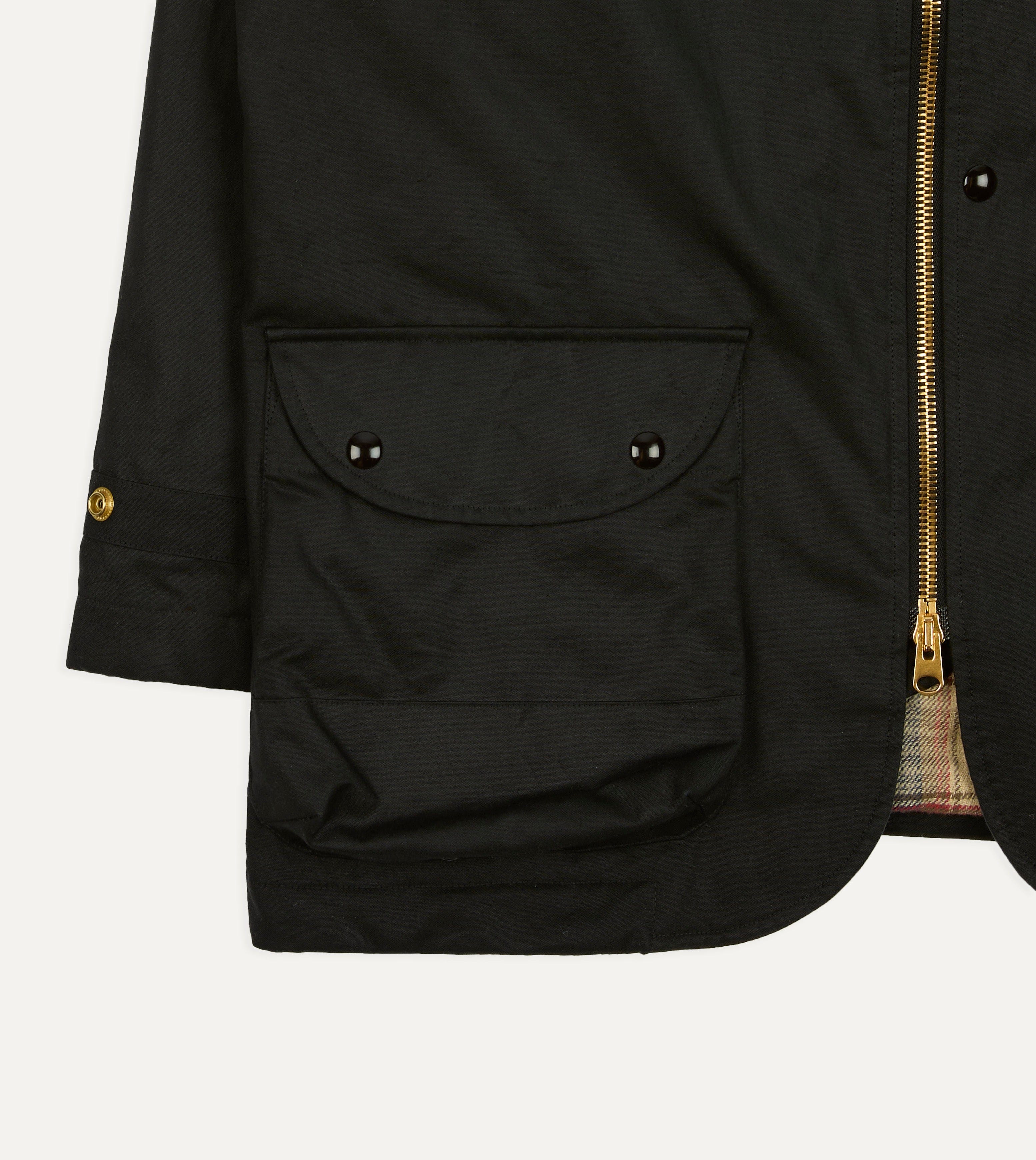 Drake's by A. Levine Black Waxed Coverall Jacket - Image 7