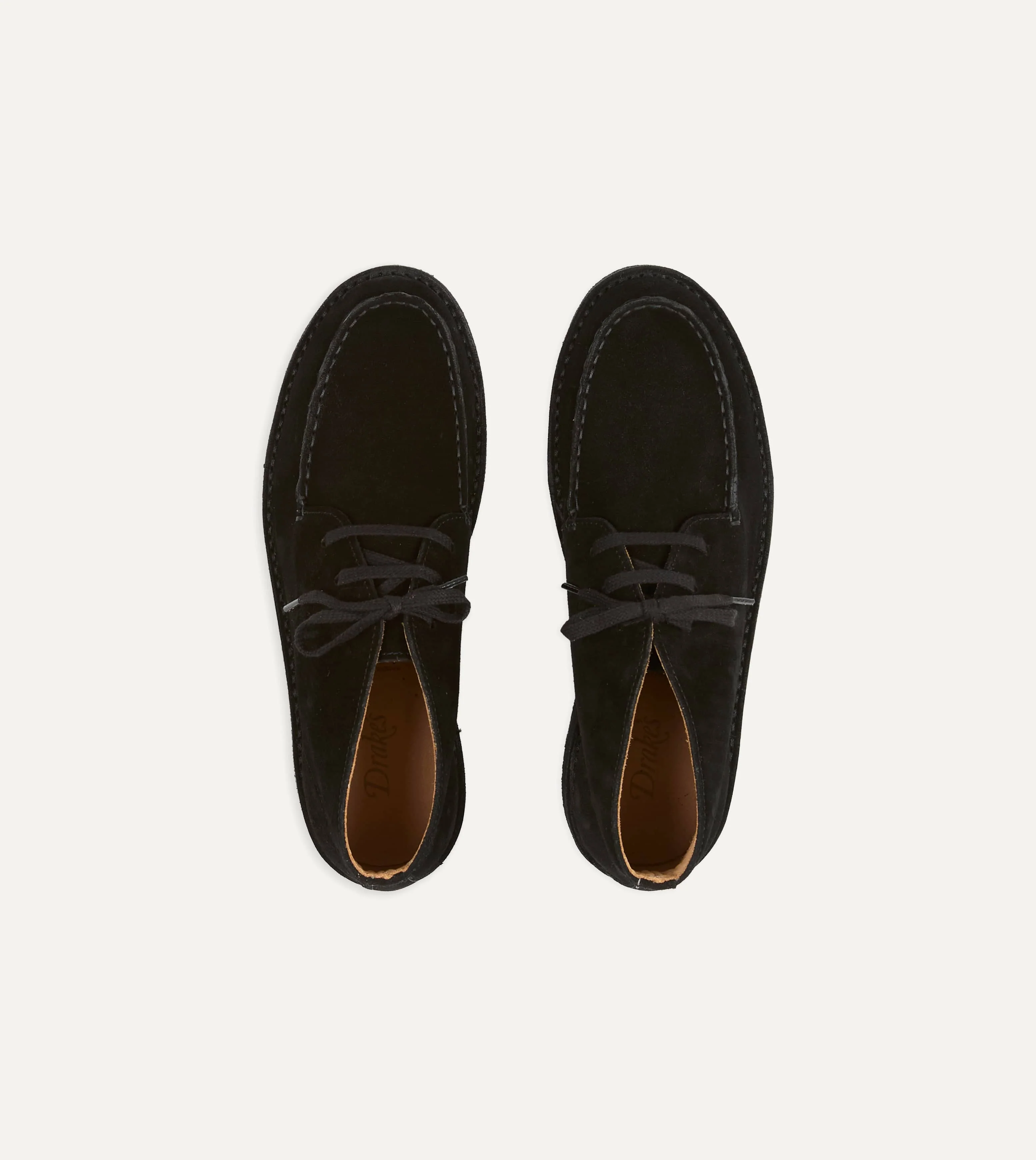Drake's by A. Levine Crosby Moc-Toe Chukka Boot Black Suede - Image 4