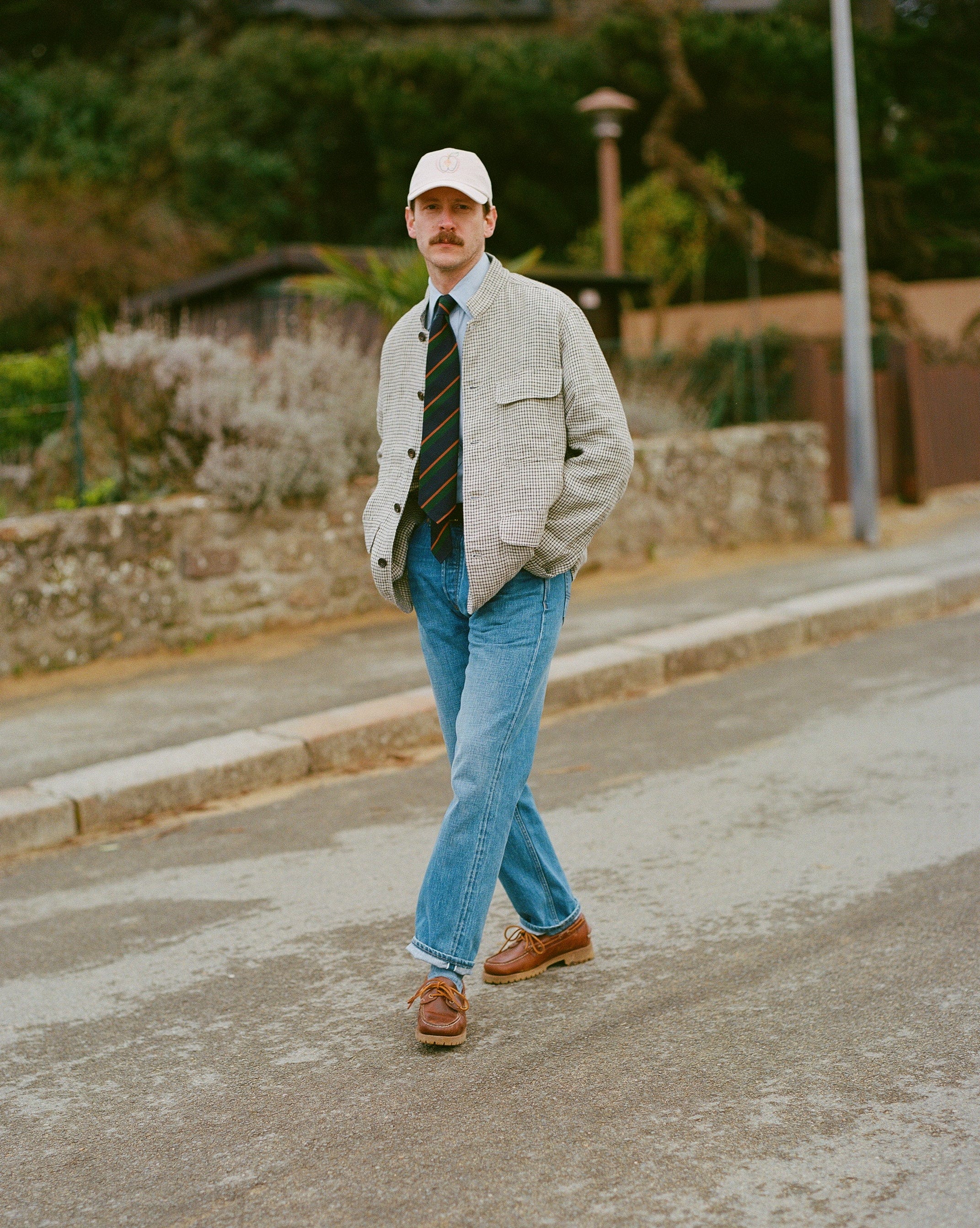 Ecru Check Linen Forestiere Jacket - Image 10