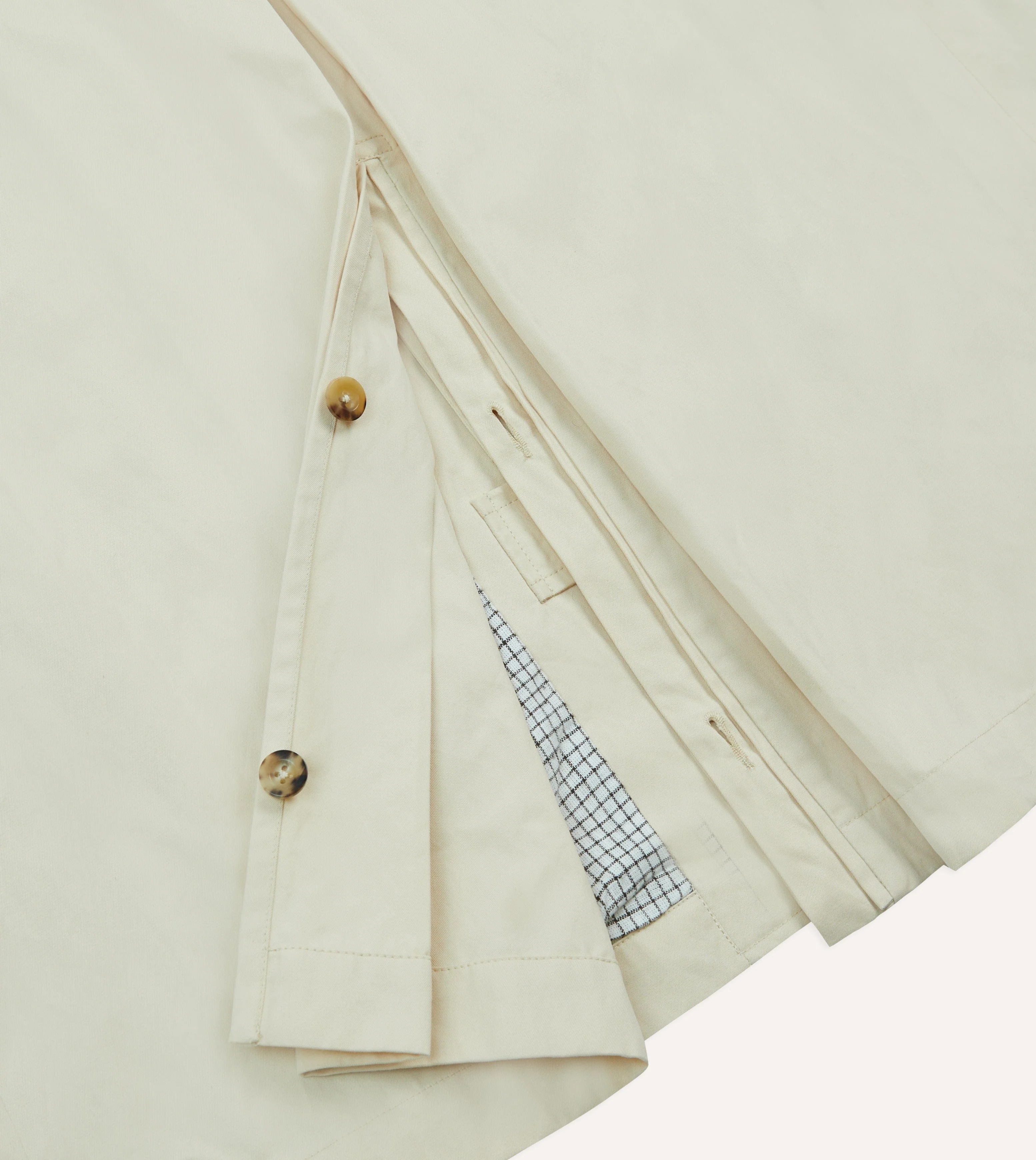 Ecru Cotton Dispatch Raincoat - Image 9
