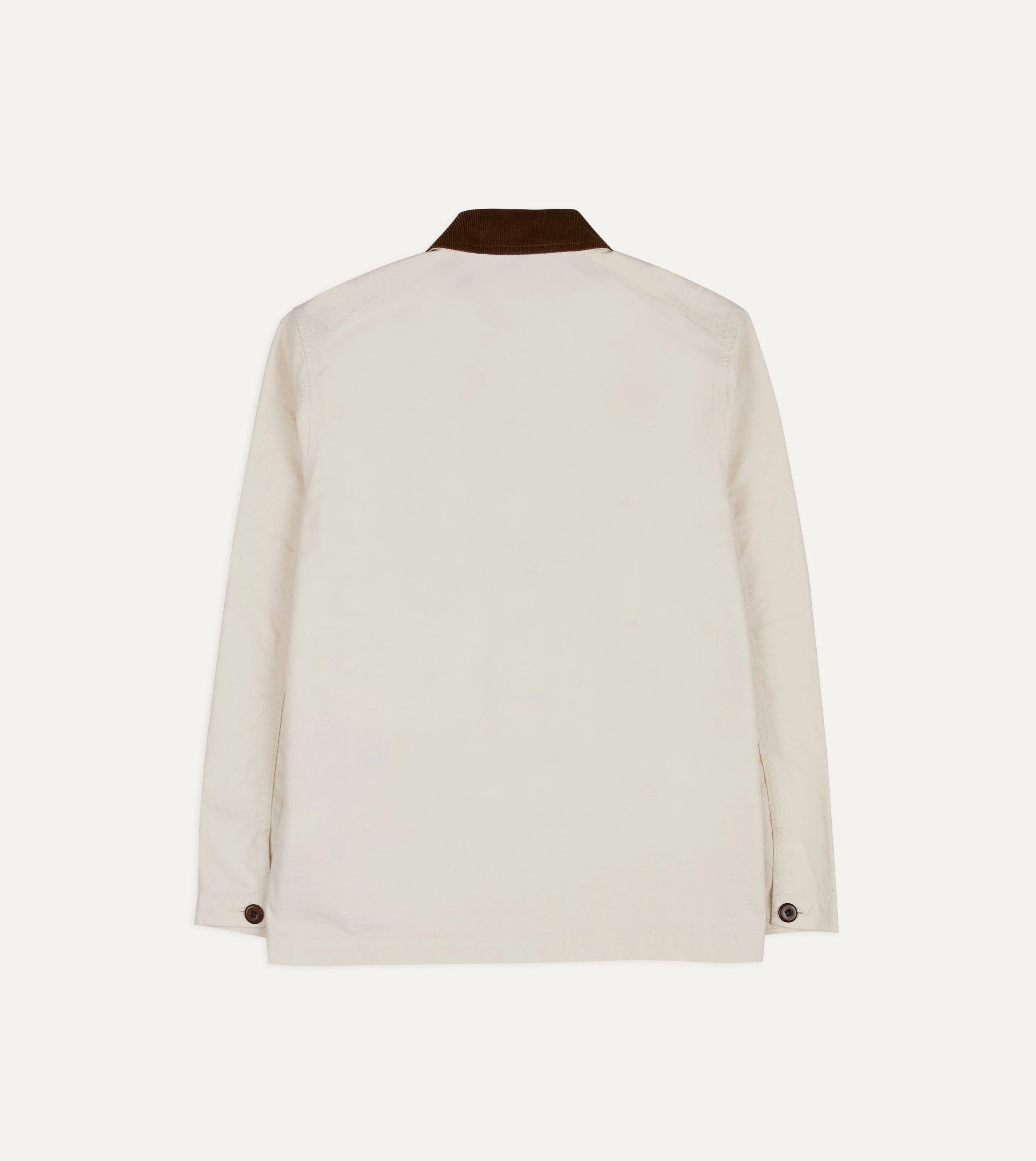 Ecru Cotton Twill Fatigue Jacket - Image 8