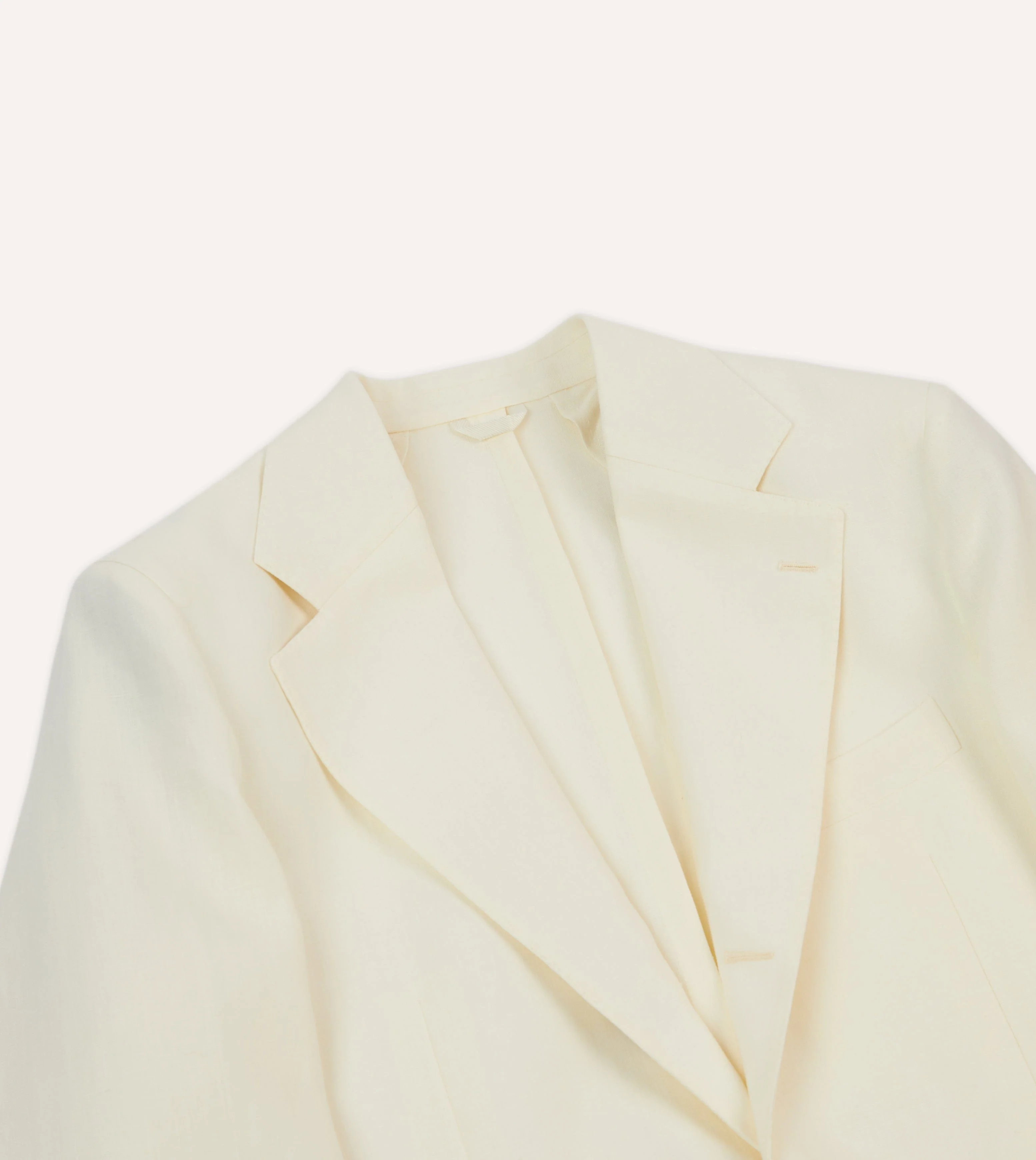 Ecru Irish Linen Tailored Jacket - Image 3