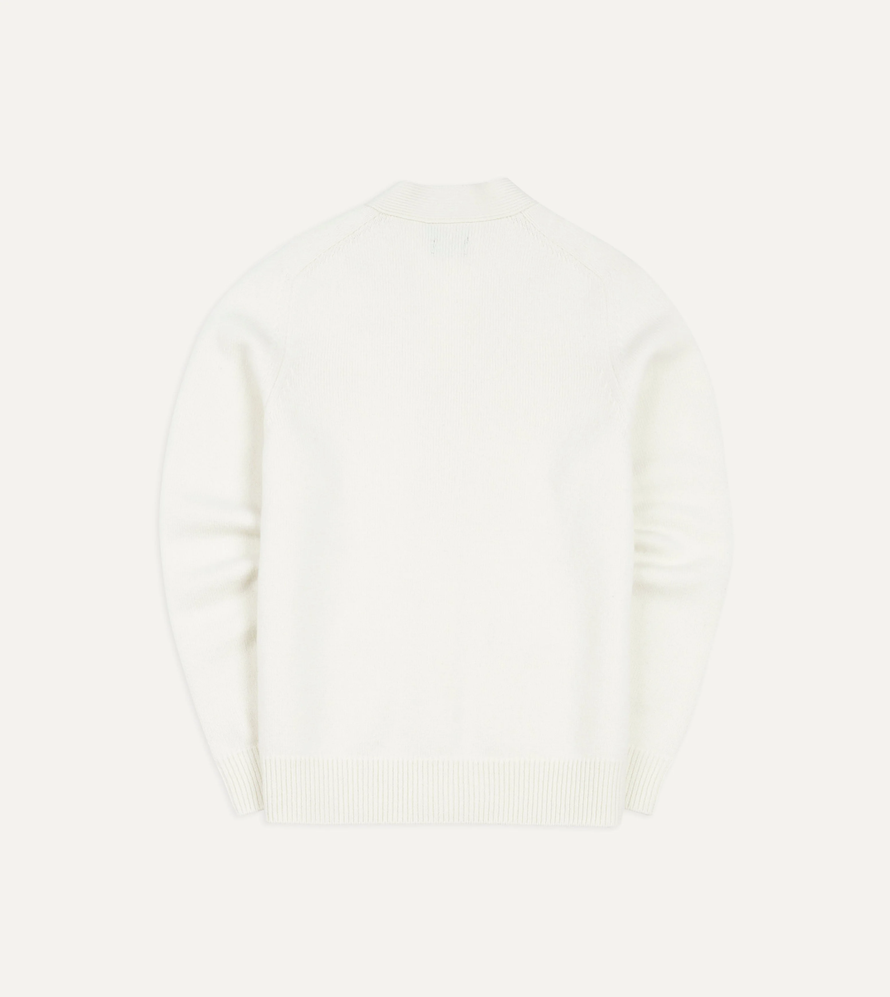 Ecru Lambswool 6 Button Cardigan - Image 5