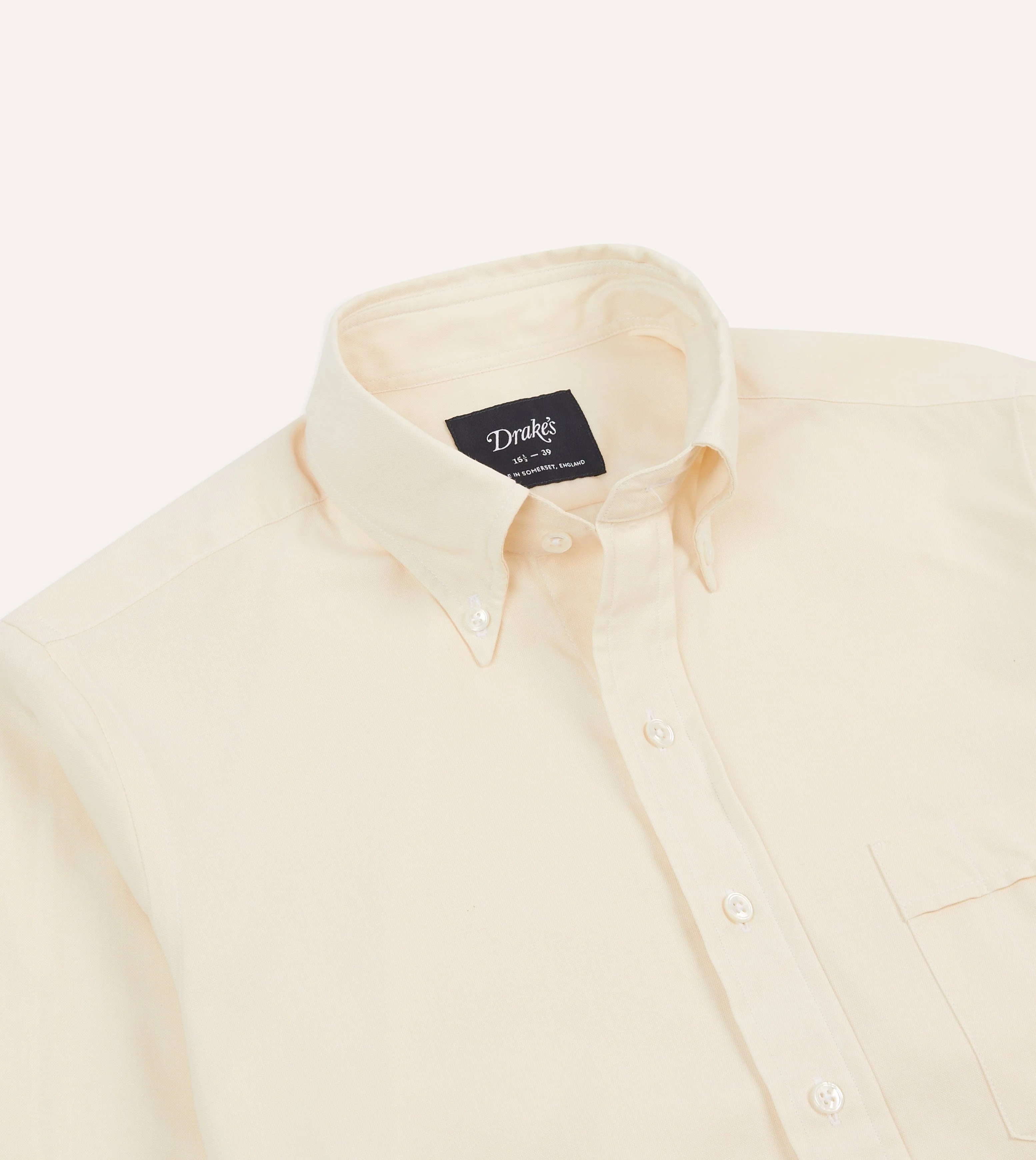 Ecru Pinpoint Oxford Cotton Cloth Button-Down Shirt - Image 3