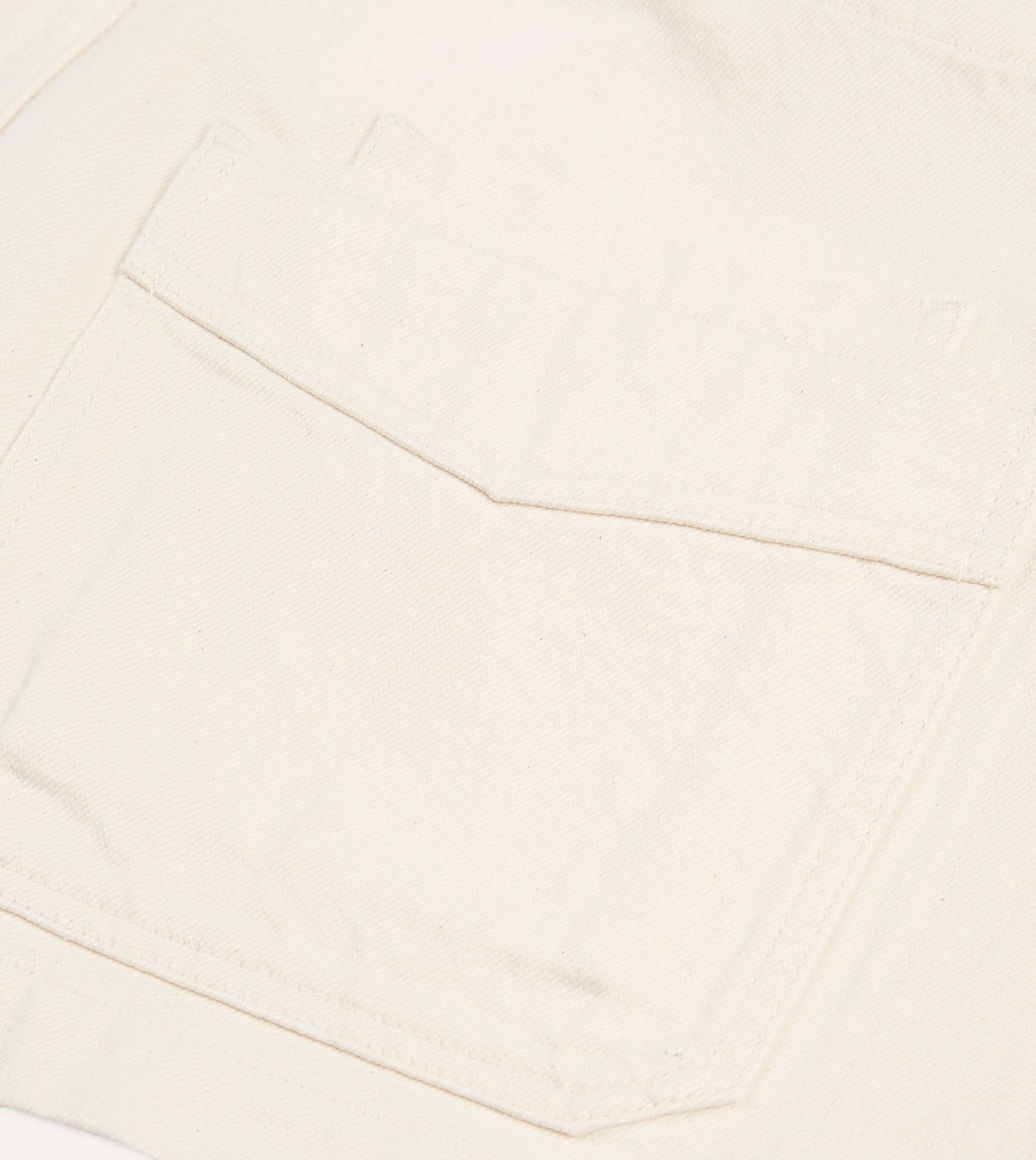 Ecru Selvedge Denim Five-Pocket Chore Jacket - Image 7