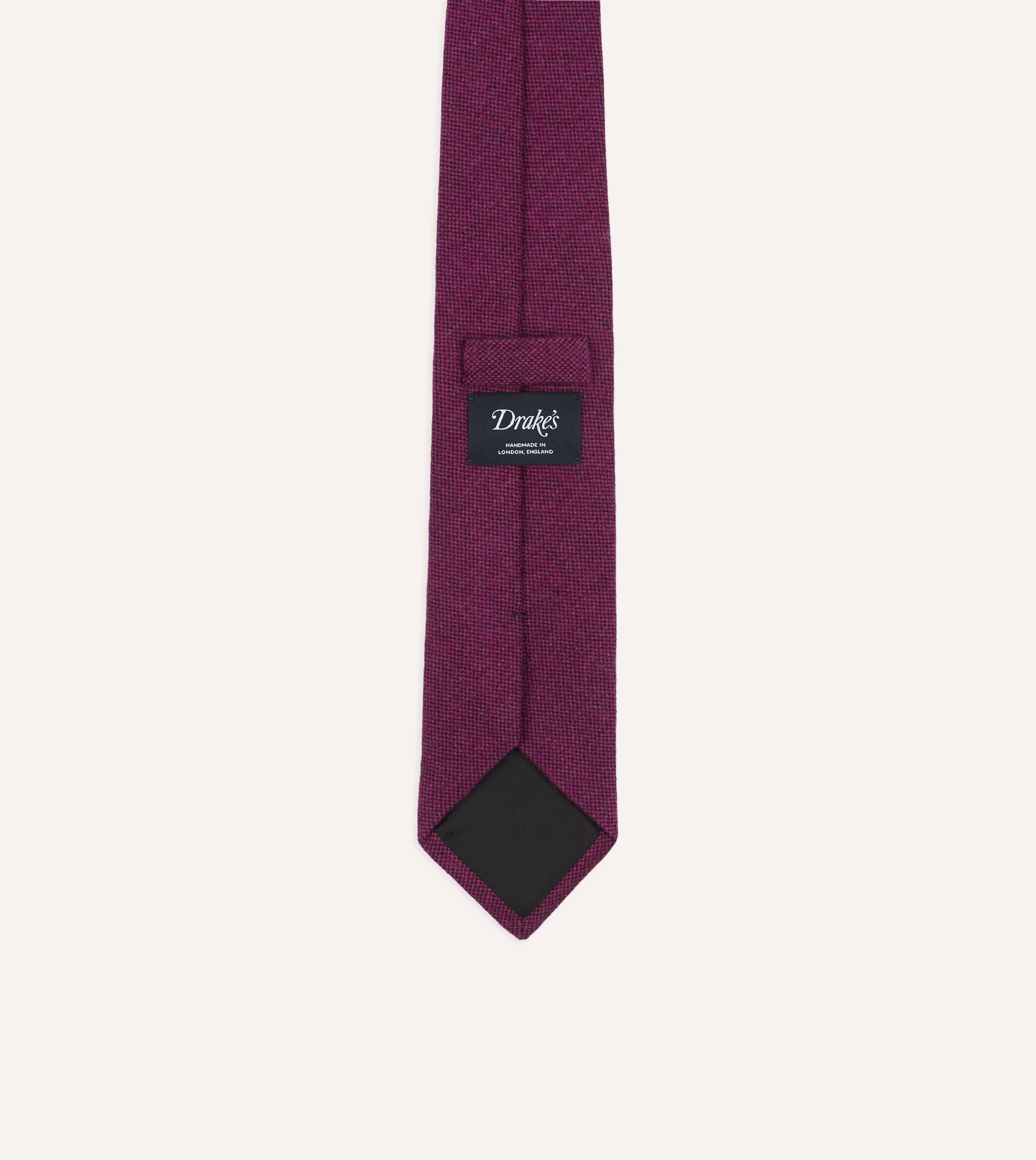 Fuchsia Pure Cashmere Solid Tipped Tie - Image 4