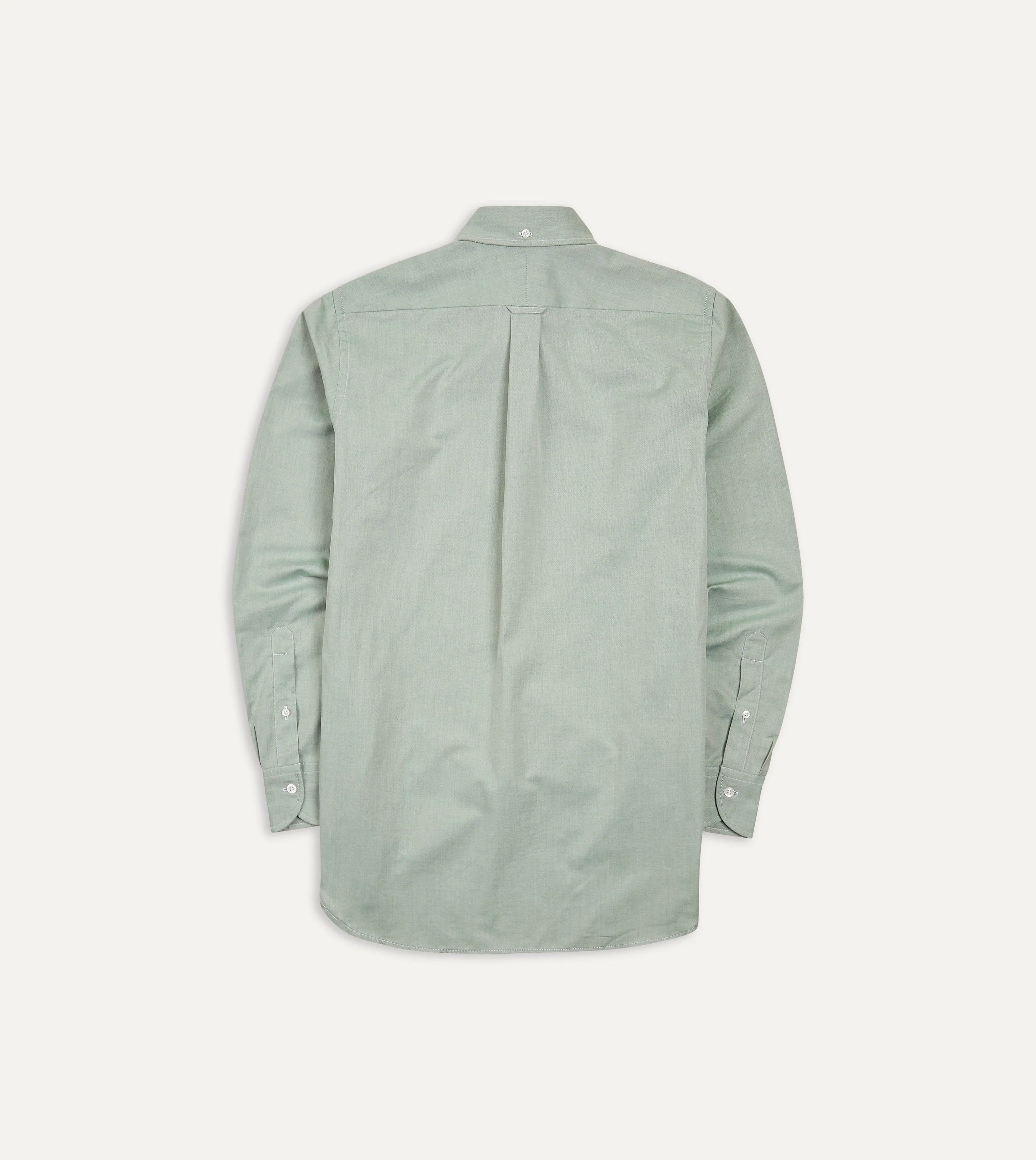 Green Pinpoint Oxford Cotton Cloth Button-Down Shirt - Image 6