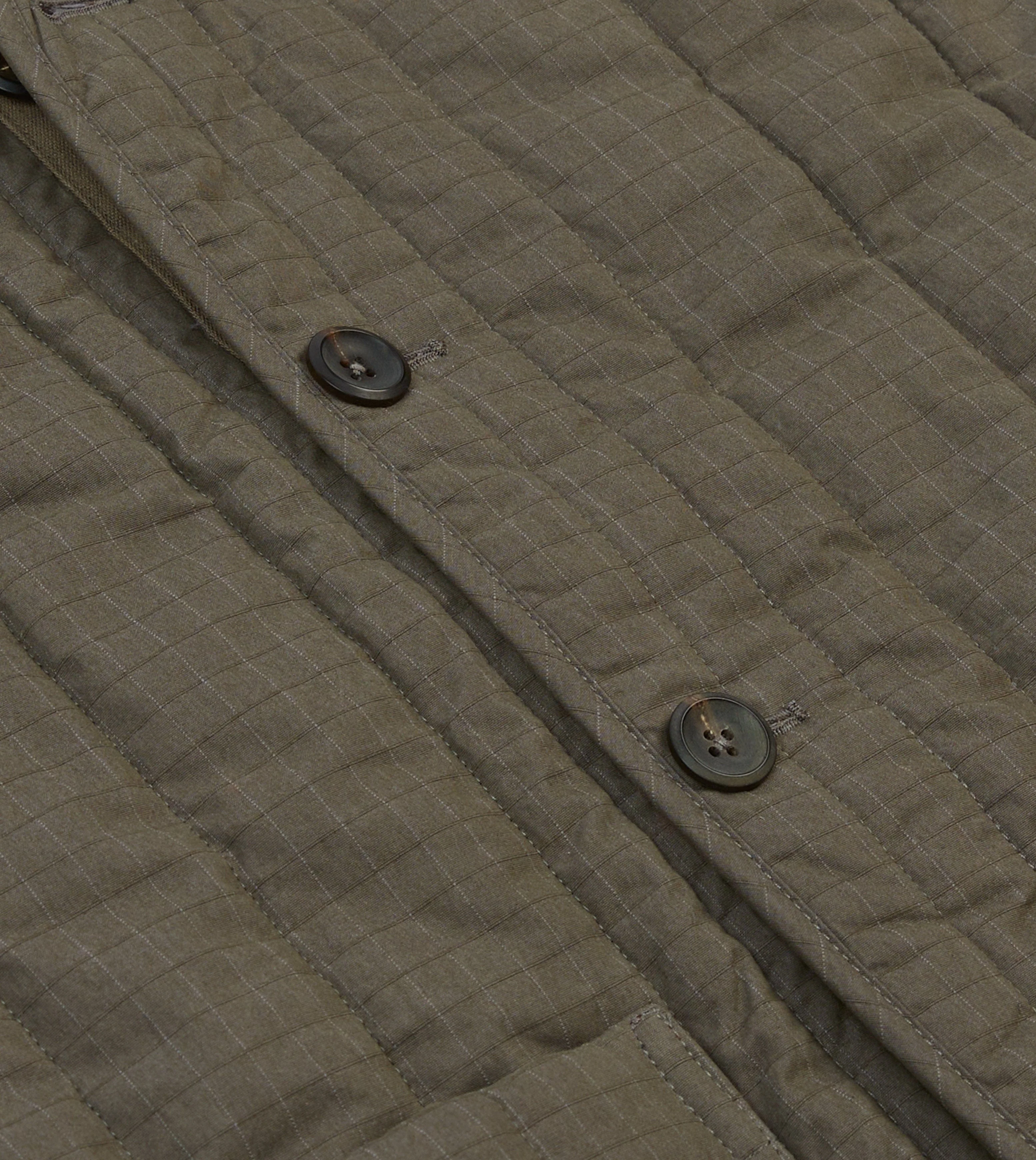 Green Ripstop Quilted Vest - Image 4