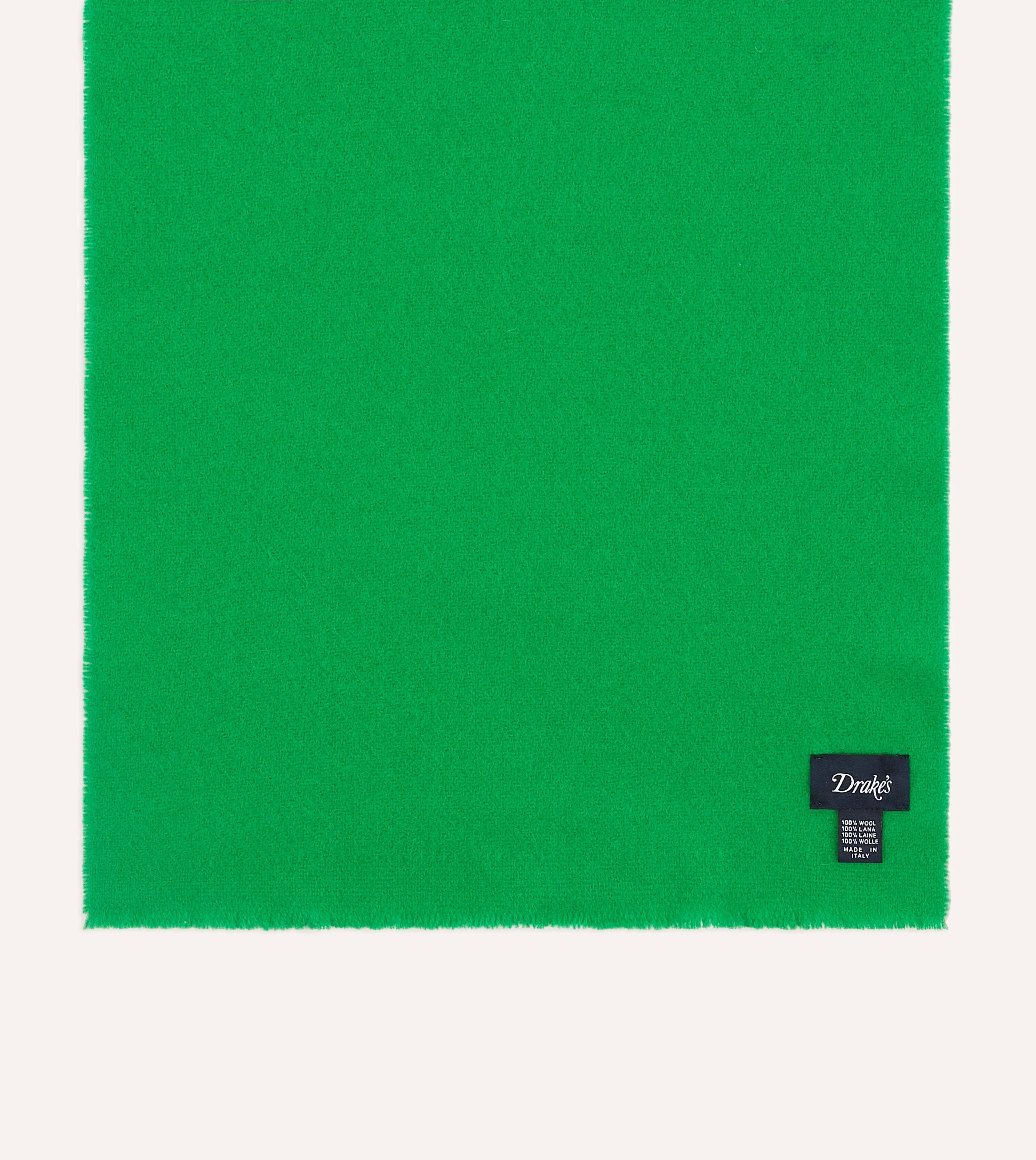 Green Solid Wool Scarf - Image 3