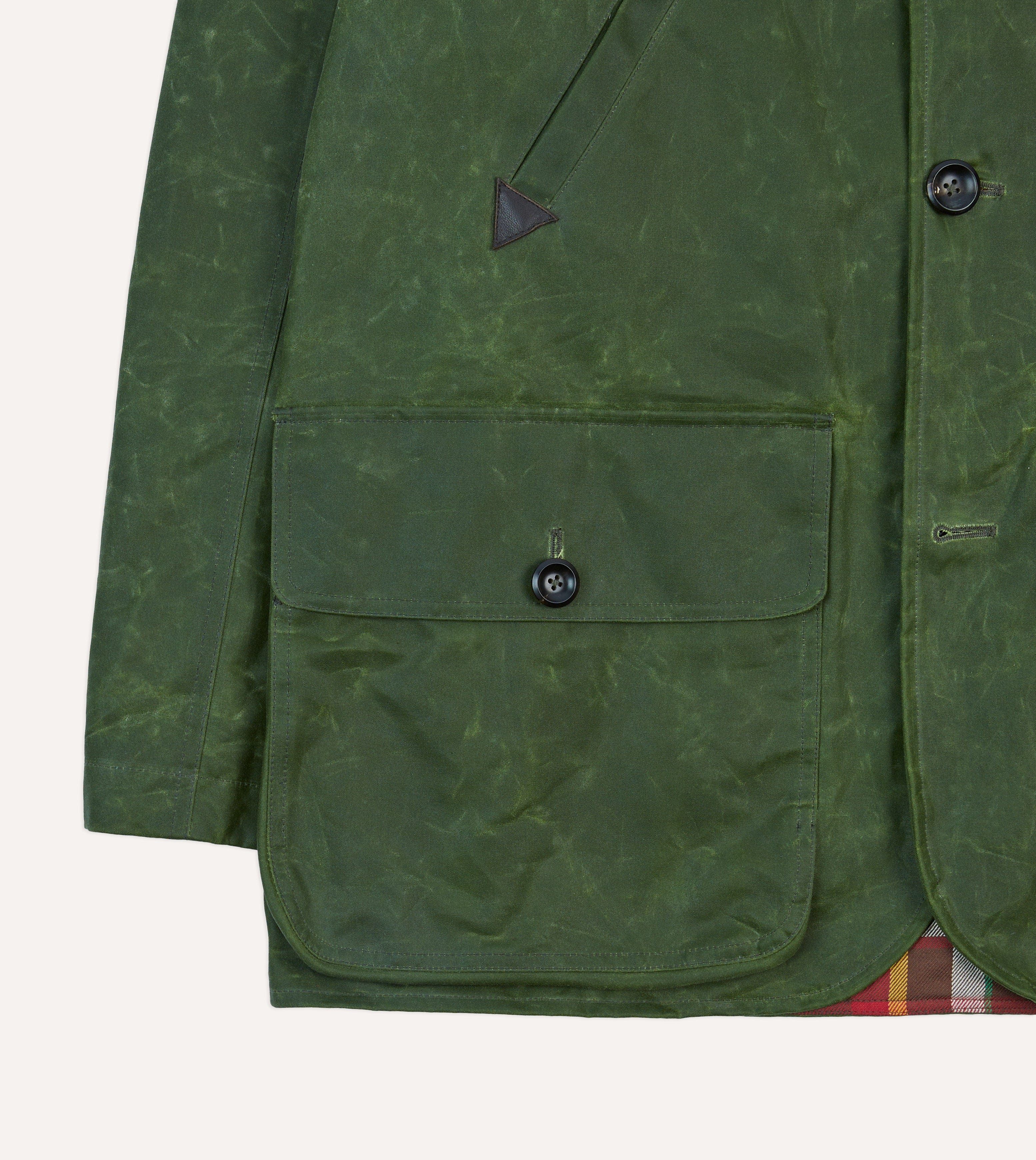 Green Waxed Cotton Barn Jacket - Image 7