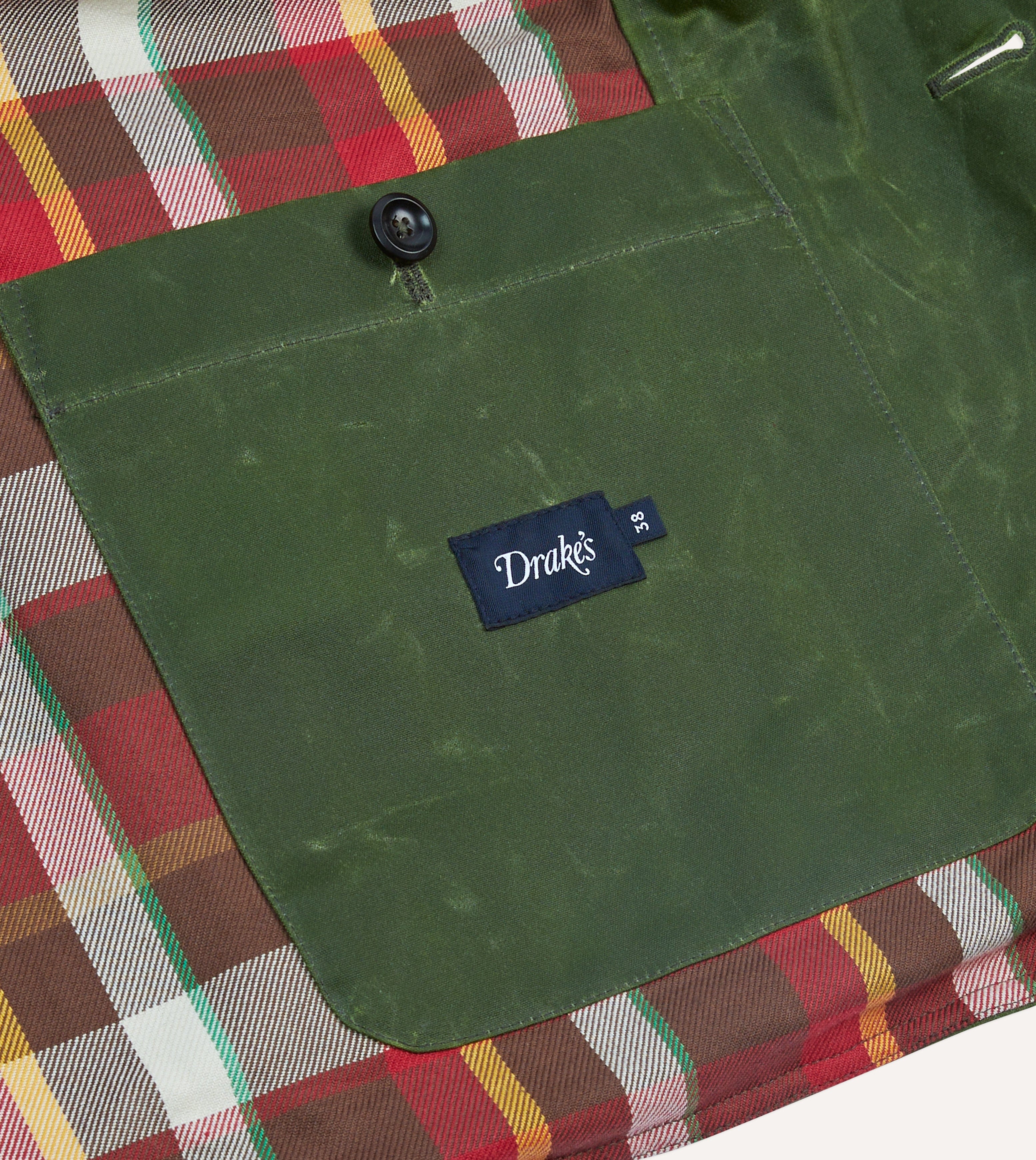 Green Waxed Cotton Barn Jacket - Image 8