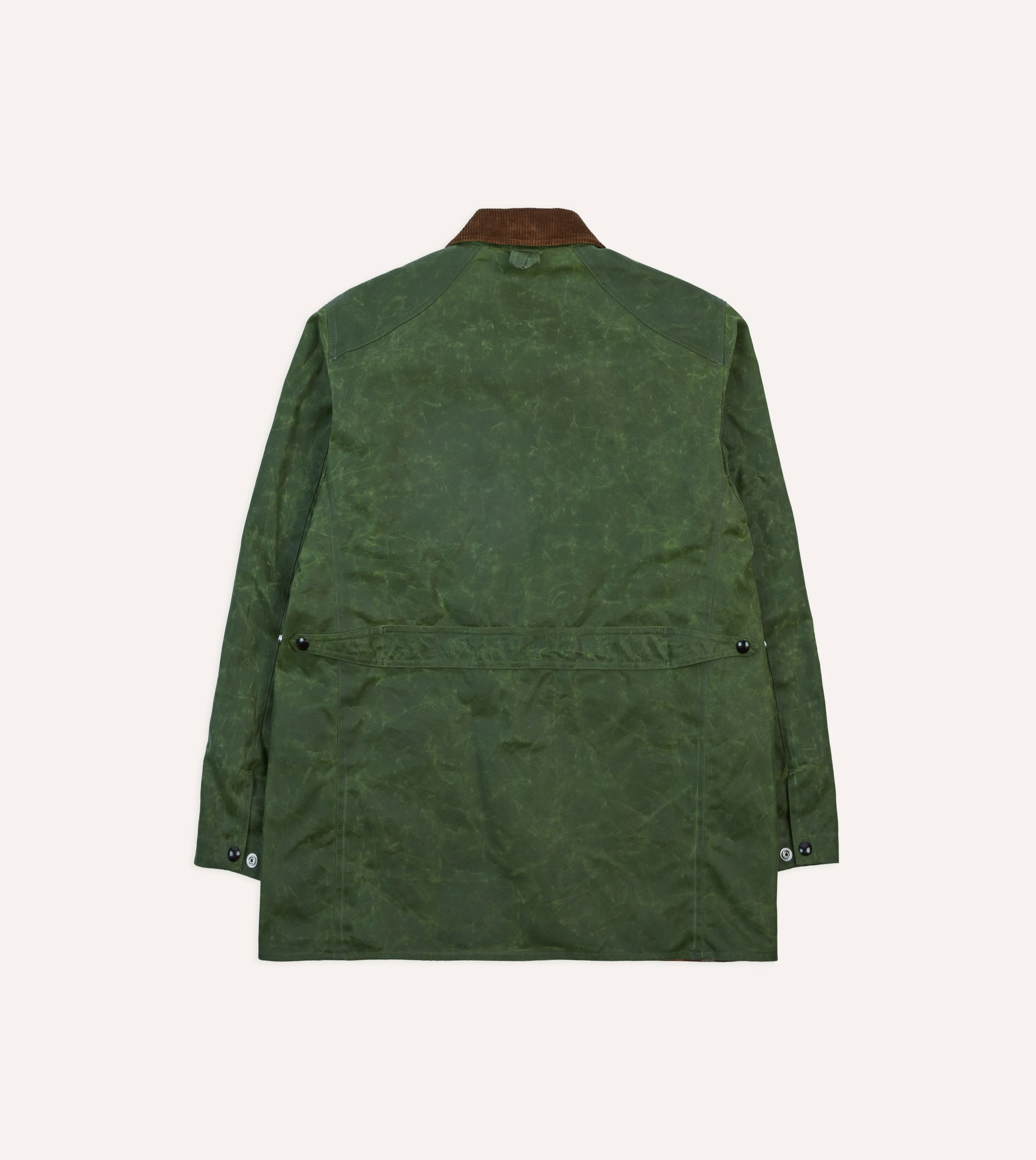 Green Waxed Cotton Barn Jacket - Image 9