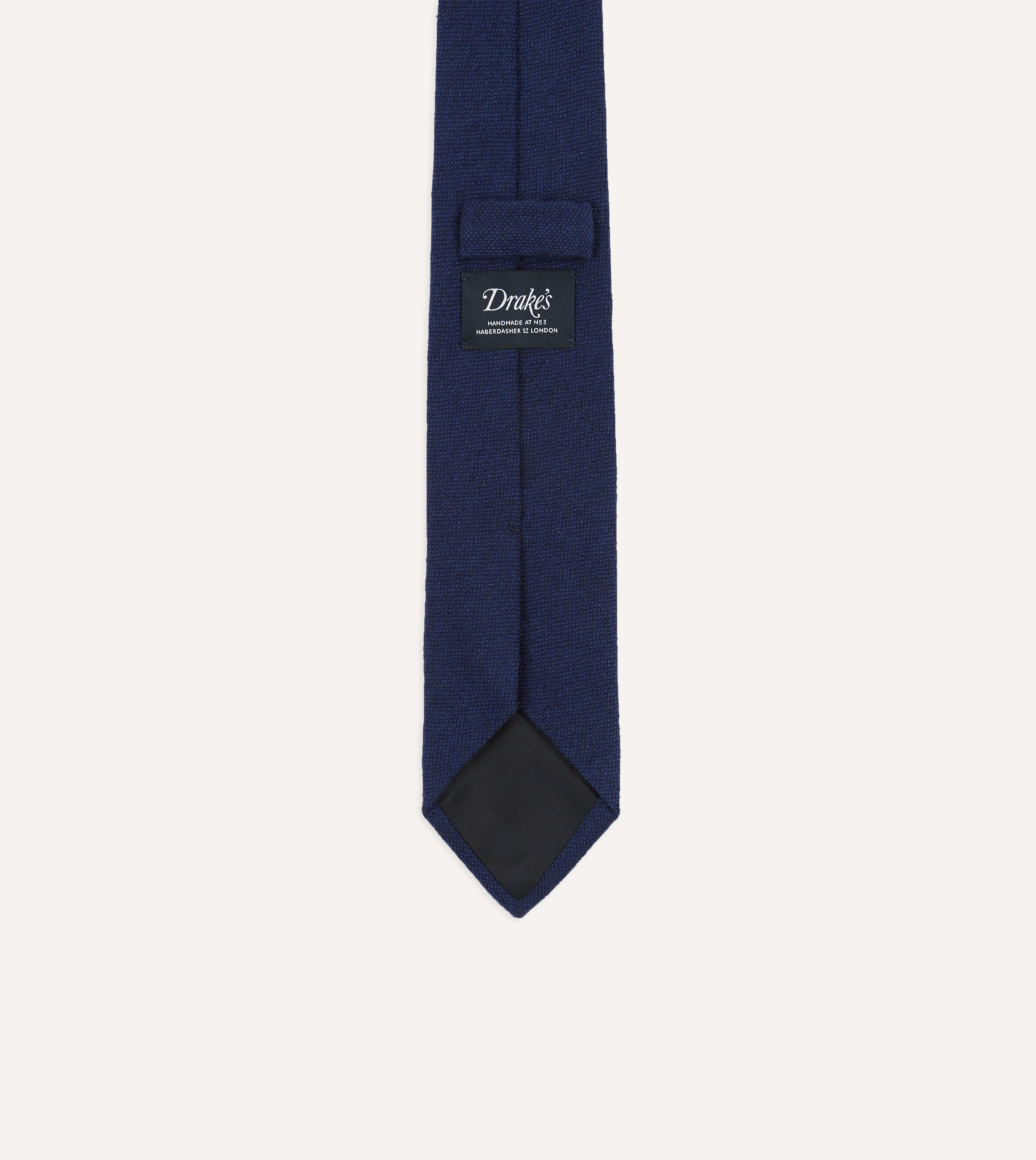 Indigo Pure Cashmere Solid Tipped Tie - Image 3